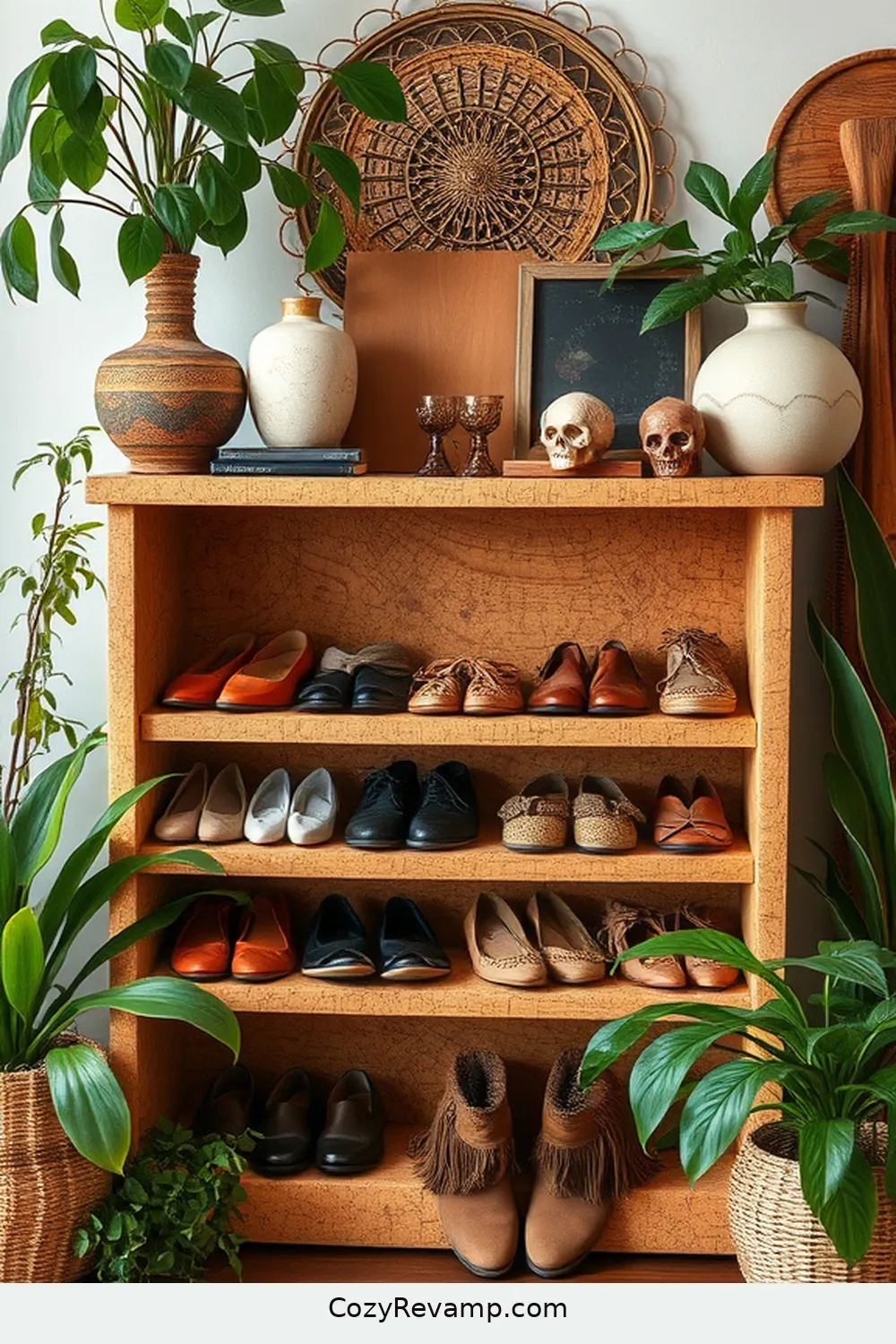 20 Ways to Create a Bohemian Entryway With Cork Material 20 Design a Cork Shoe Rack for 20 Ways to Create a Bohemian Entryway With Cork Material
