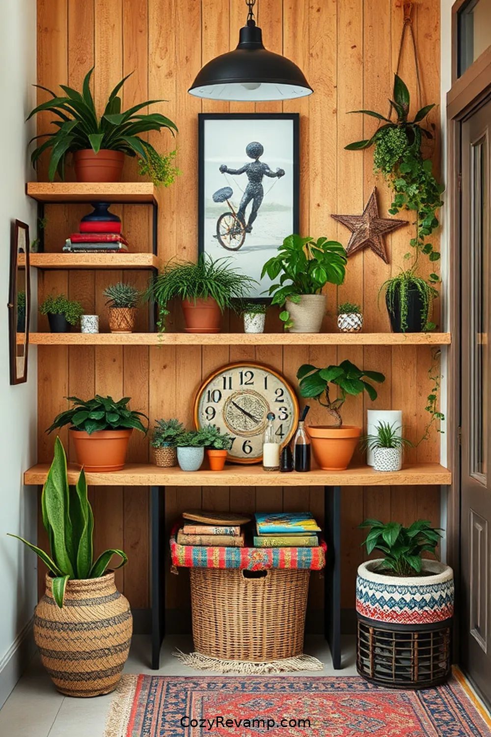 20 Ways to Create a Bohemian Entryway With Cork Material 6 Incorporate Cork Shelves for Storage for 20 Ways to Create a Bohemian Entryway With Cork Material