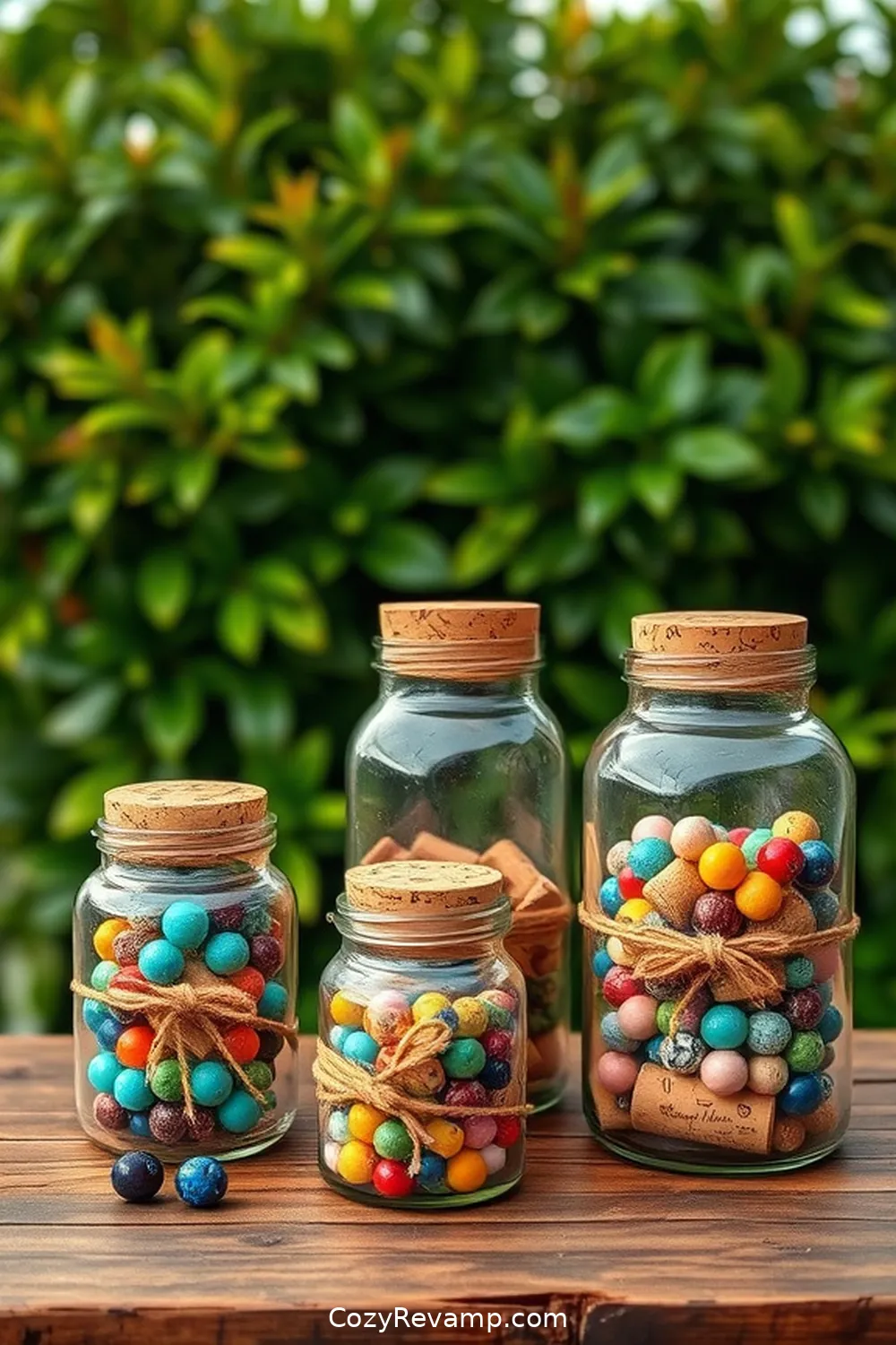 20 Ways to Create a Bohemian Entryway With Cork Material 12 Make Cork Jars for Organizing Small Items for 20 Ways to Create a Bohemian Entryway With Cork Material