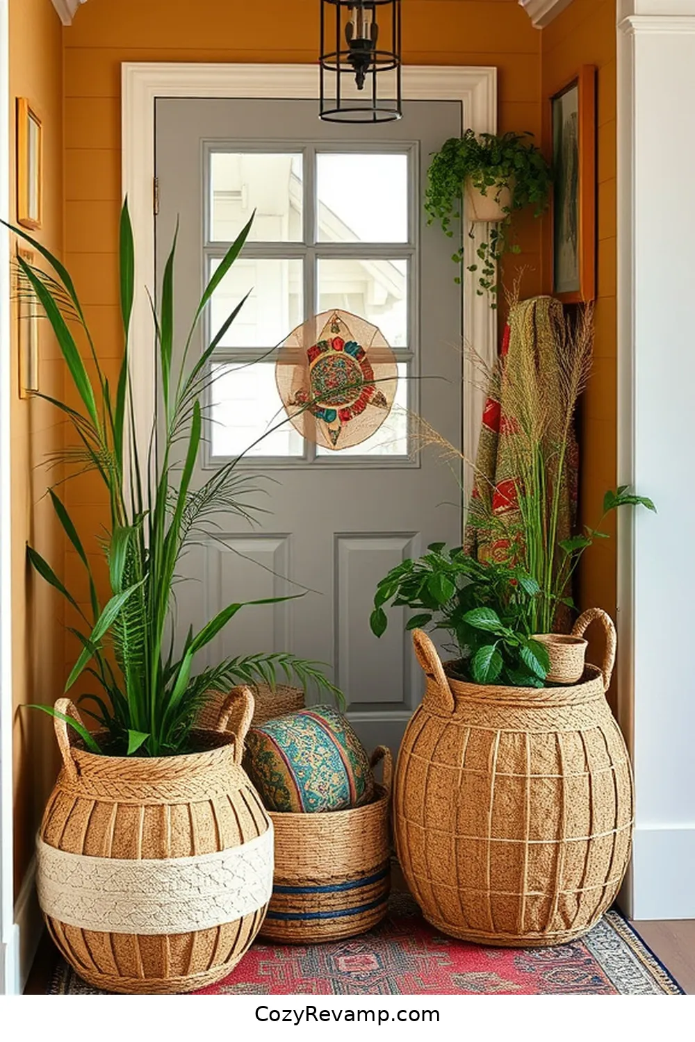 20 Ways to Create a Bohemian Entryway With Cork Material 18 Use Cork for Decorative Baskets for 20 Ways to Create a Bohemian Entryway With Cork Material