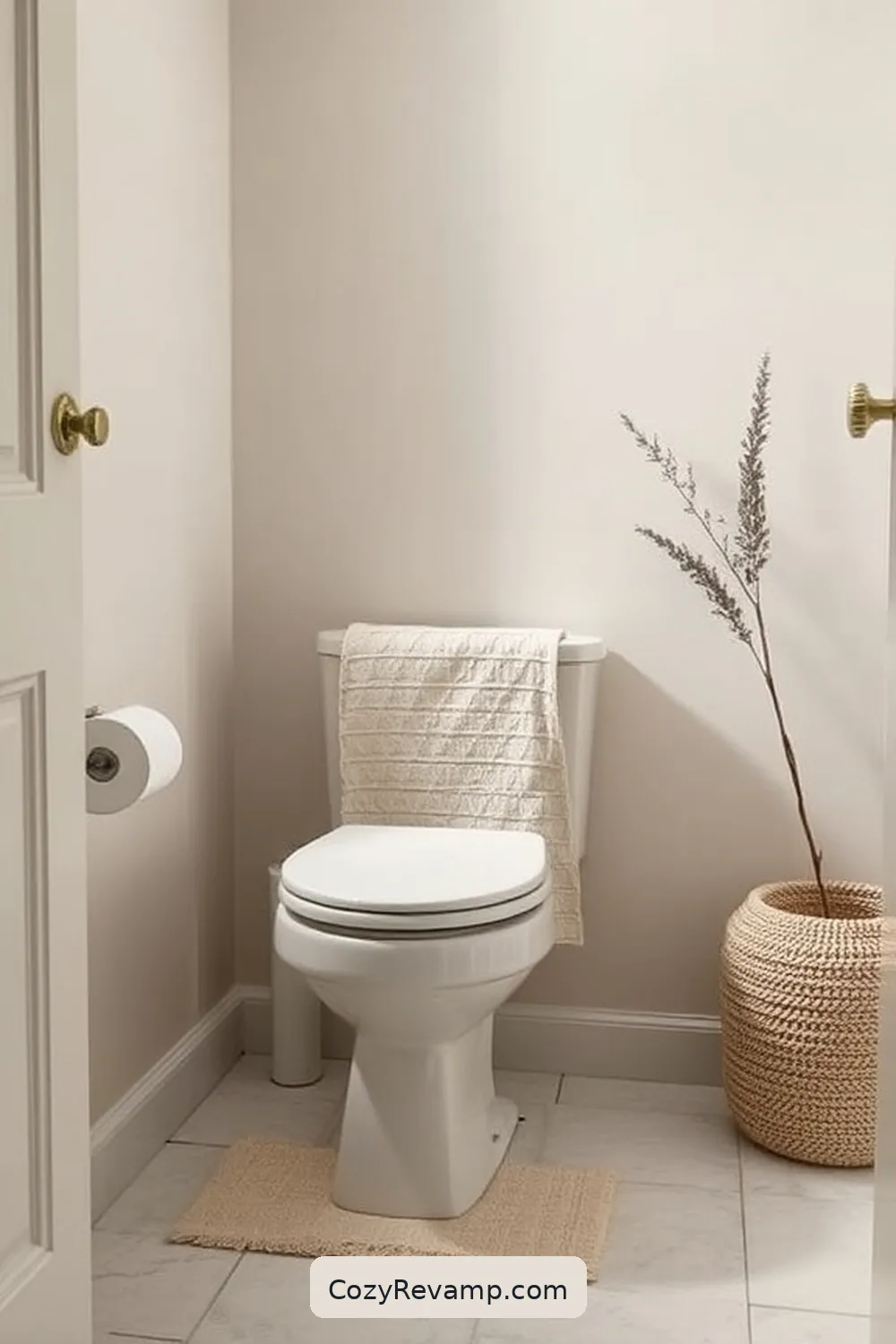 Upcycled Fabric Toilet Tank Cover for 20 Ways to Create a Minimalist Bathroom With Upcycled Fabric Material