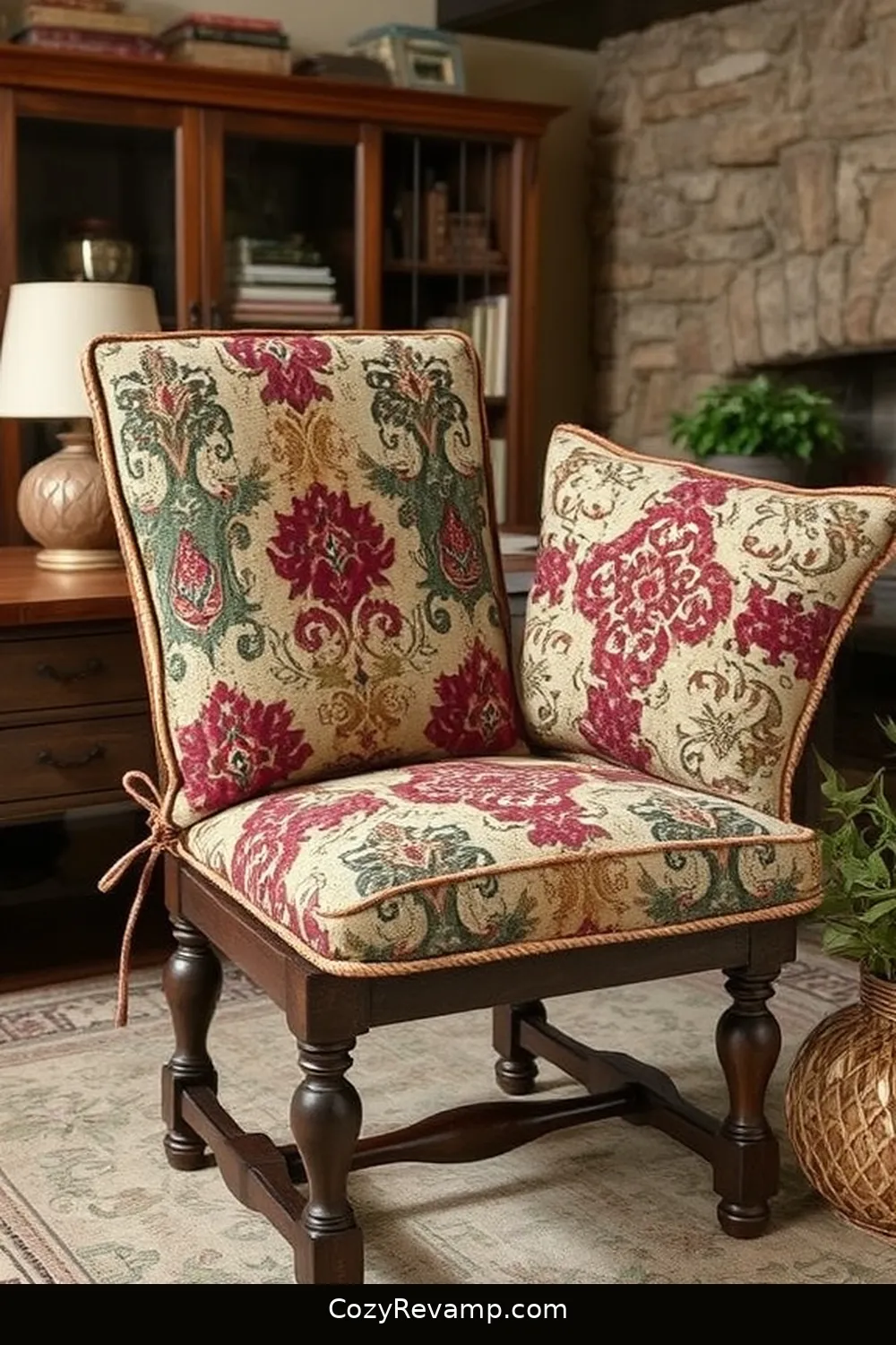 20 Ways to Create a Rustic Home Office With Upcycled Fabric Material 17 Reclaimed Fabric Chair Pads for 20 Ways to Create a Rustic Home Office With Upcycled Fabric Material