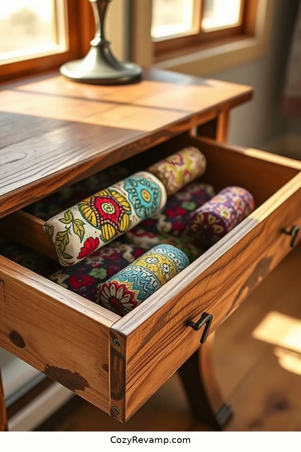 20 Ways to Create a Rustic Home Office With Upcycled Fabric Material 19 Upcycled Fabric Drawer Pulls for 20 Ways to Create a Rustic Home Office With Upcycled Fabric Material