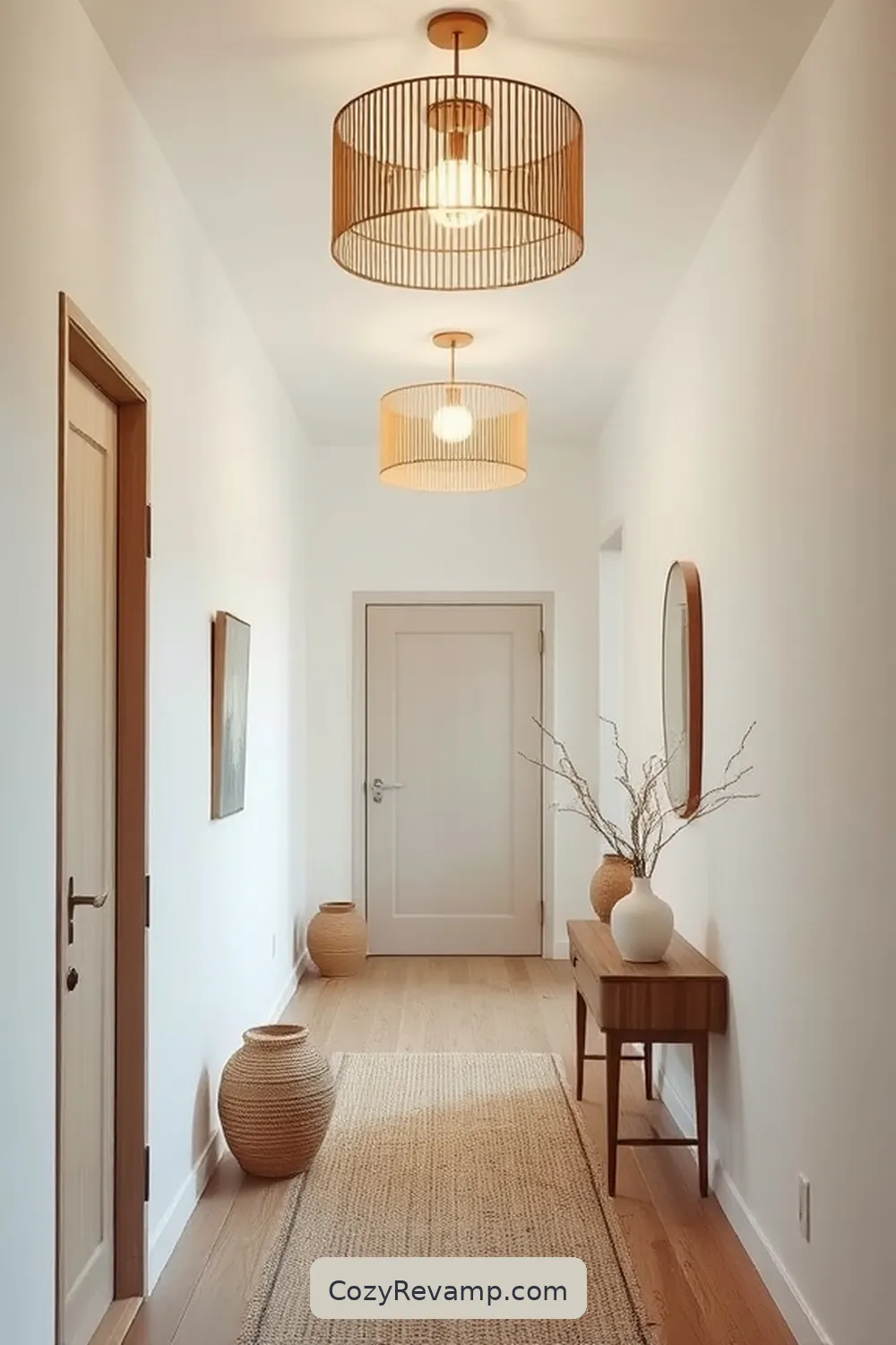 Add Bamboo Lighting Fixtures for 20 Ways to Create a Scandinavian Hallway With Bamboo Material