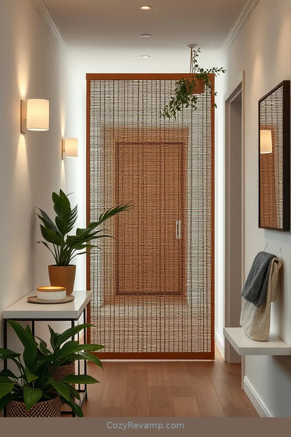 Create a Bamboo Divider for Privacy for 20 Ways to Create a Scandinavian Hallway With Bamboo Material