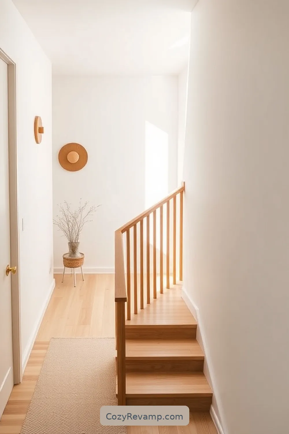 Use Bamboo Stair Railing for Safety and Style for 20 Ways to Create a Scandinavian Hallway With Bamboo Material