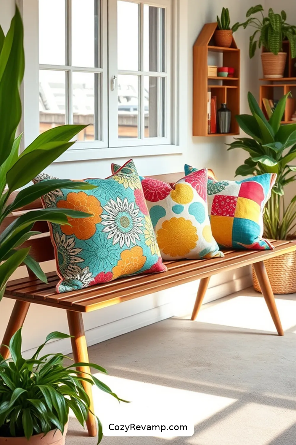 Craft Unique Fabric Pillows for Comfort for 20 Ways to Design a Mid-Century Modern Garage With Upcycled Fabric Material