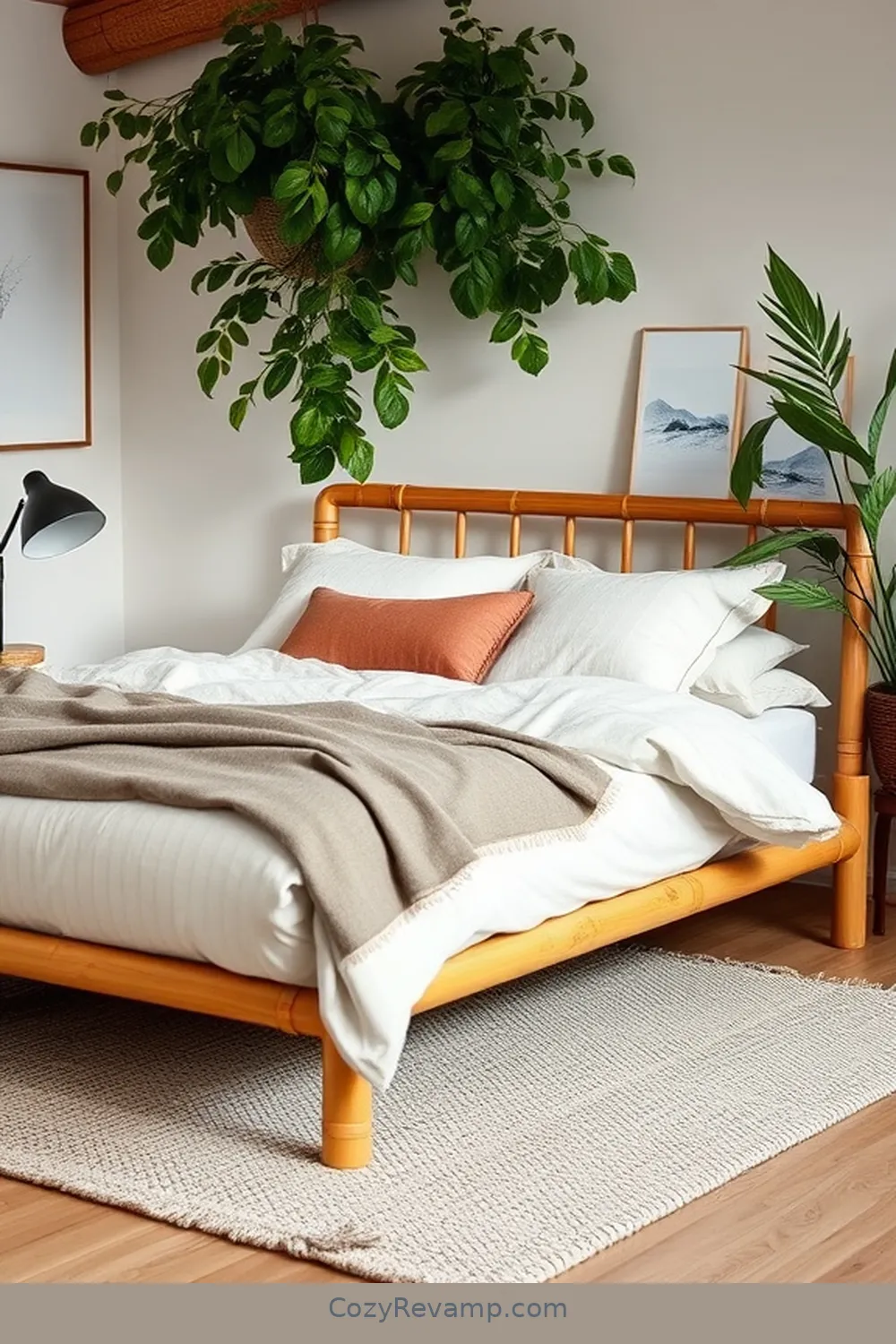 20 Ways to Use Bamboo Material in a Modern Farmhouse Bedroom 2 Bamboo Bed Frames for 20 Ways to Use Bamboo Material in a Modern Farmhouse Bedroom