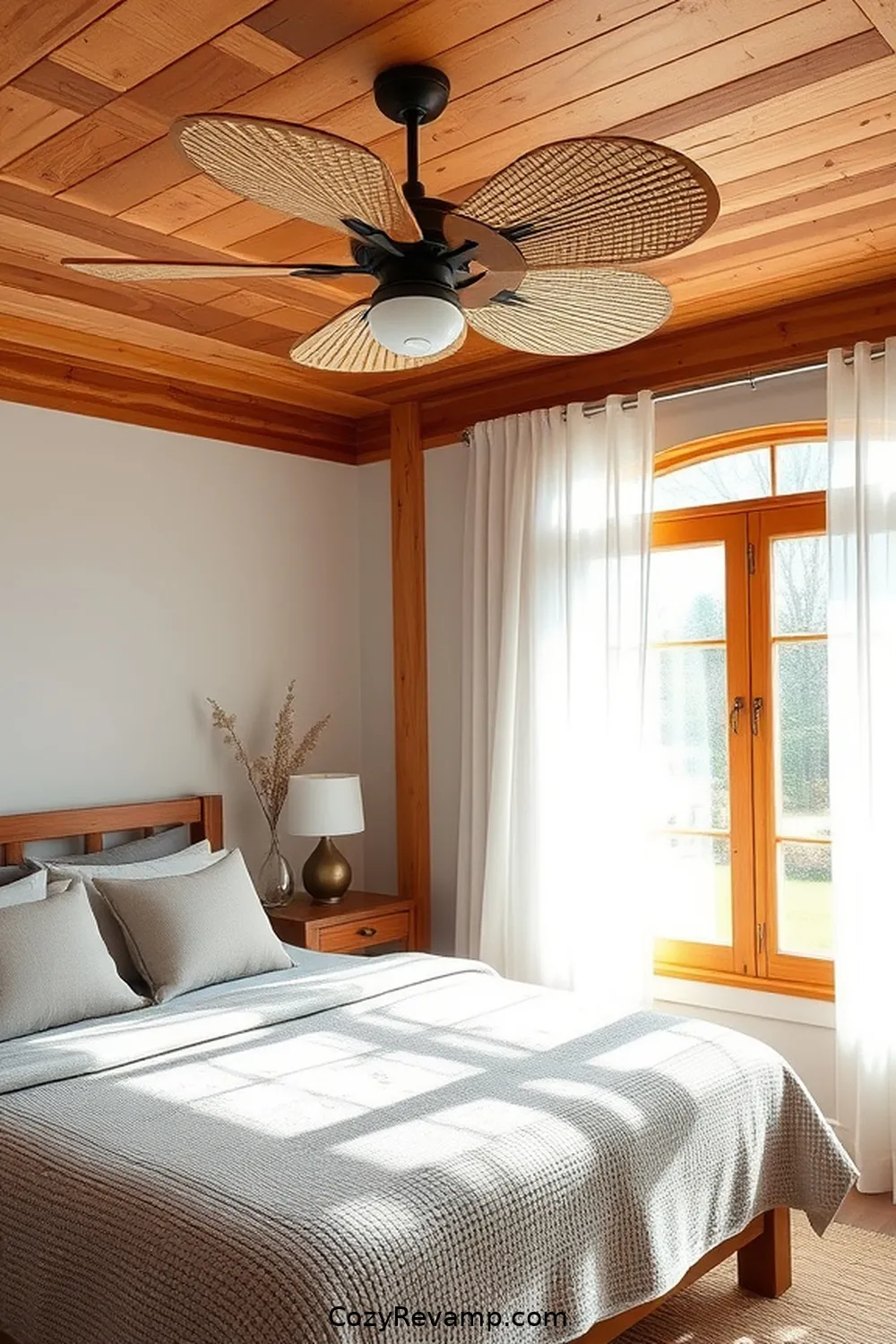 20 Ways to Use Bamboo Material in a Modern Farmhouse Bedroom 20 Bamboo Ceiling Fans for 20 Ways to Use Bamboo Material in a Modern Farmhouse Bedroom