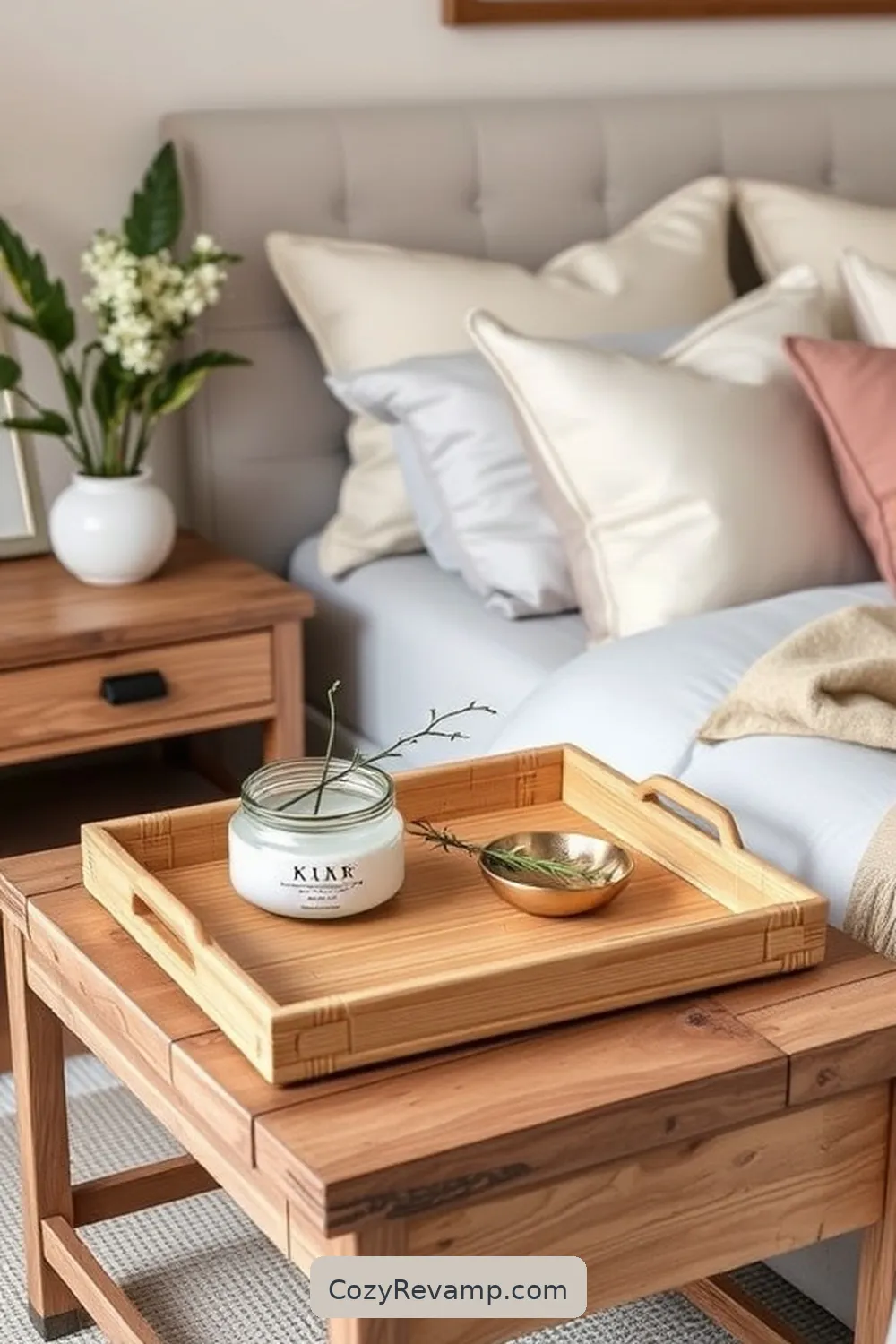 20 Ways to Use Bamboo Material in a Modern Farmhouse Bedroom 14 Bamboo Decorative Trays for 20 Ways to Use Bamboo Material in a Modern Farmhouse Bedroom