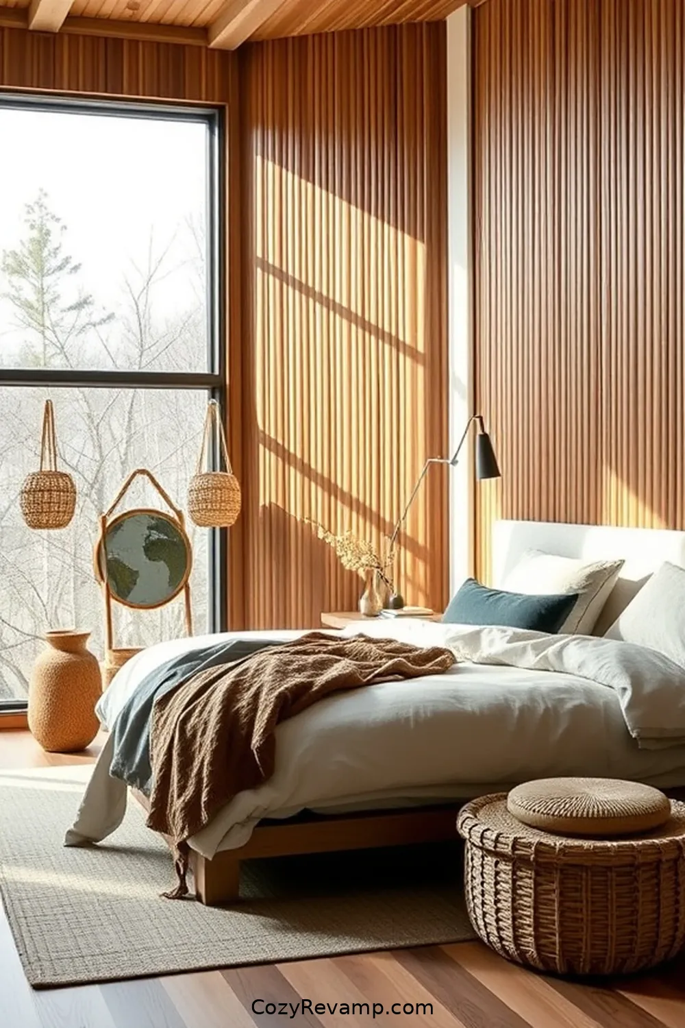 20 Ways to Use Bamboo Material in a Modern Farmhouse Bedroom 17 Bamboo Wall Panels for 20 Ways to Use Bamboo Material in a Modern Farmhouse Bedroom