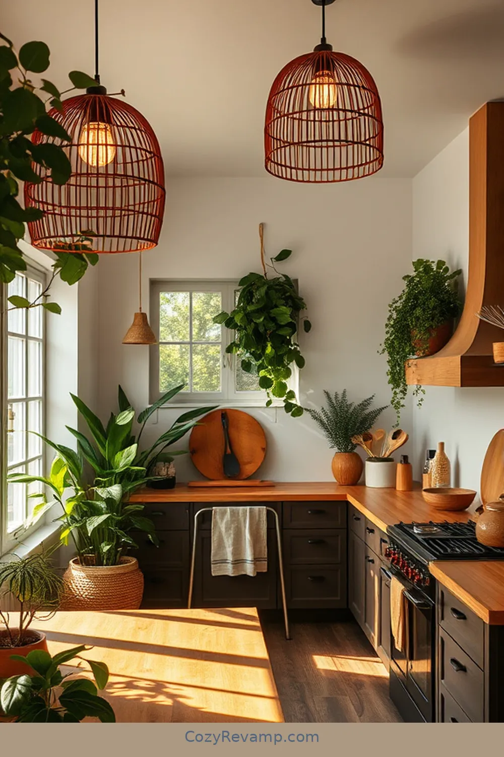 21 Creative Ways to Design a Bohemian Kitchen With Bamboo Material 12 Bamboo Light Fixtures: Illuminate With Style for 21 Creative Ways to Design a Bohemian Kitchen With Bamboo Material