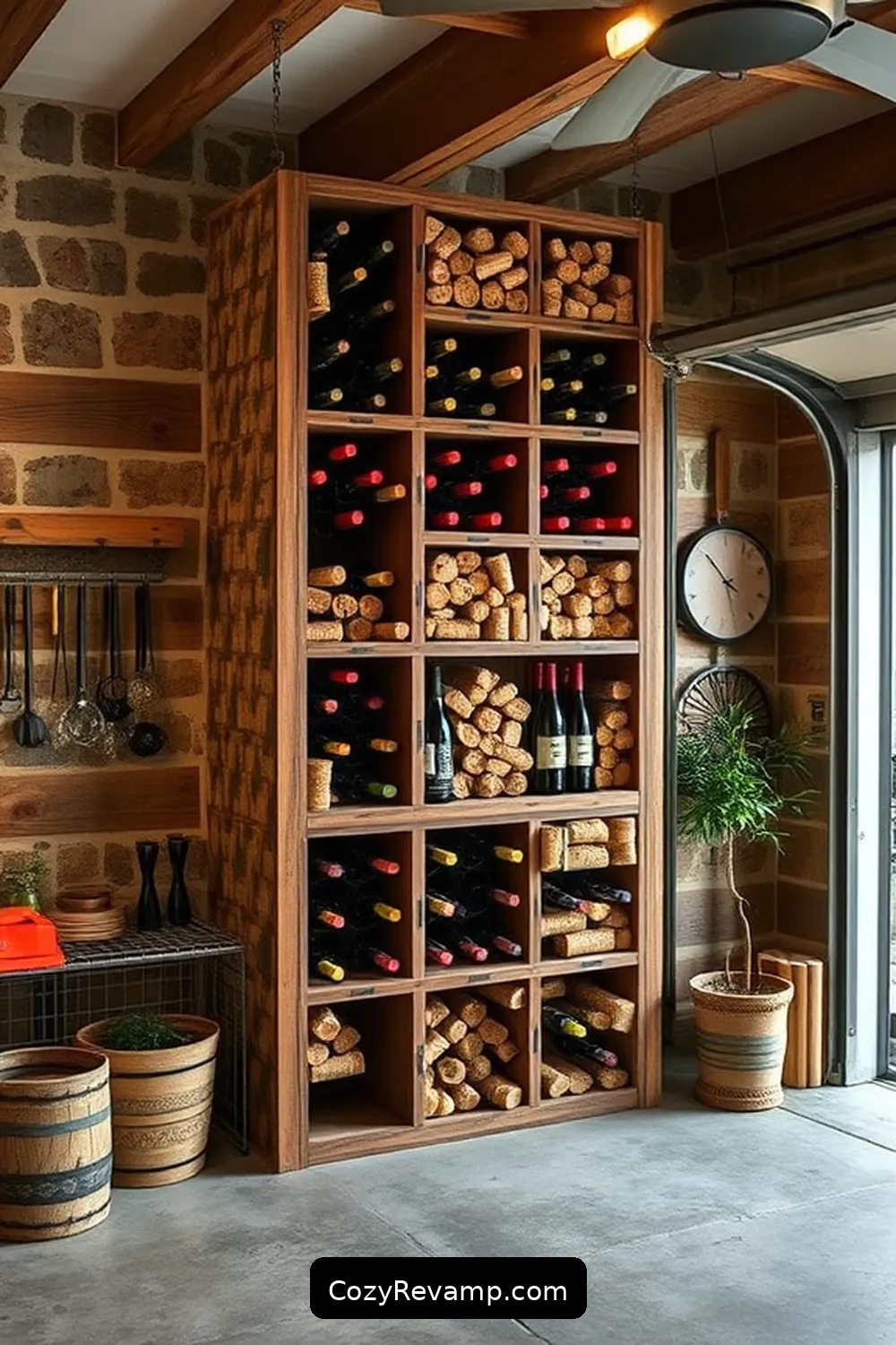 21 Creative Ways to Use Cork Material in Your Rustic Garage 19 Cork Wine Racks for a Rustic Touch for 21 Creative Ways to Use Cork Material in Your Rustic Garage