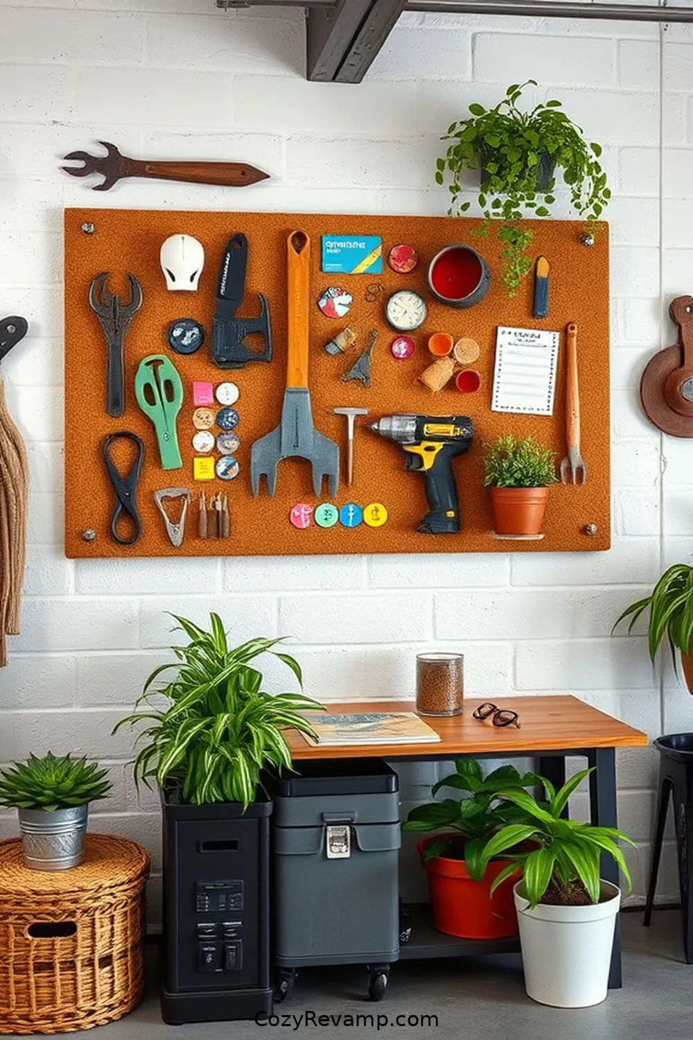 21 Creative Ways to Use Cork Material in Your Rustic Garage 3 DIY Cork Bulletin Board for Organization for 21 Creative Ways to Use Cork Material in Your Rustic Garage