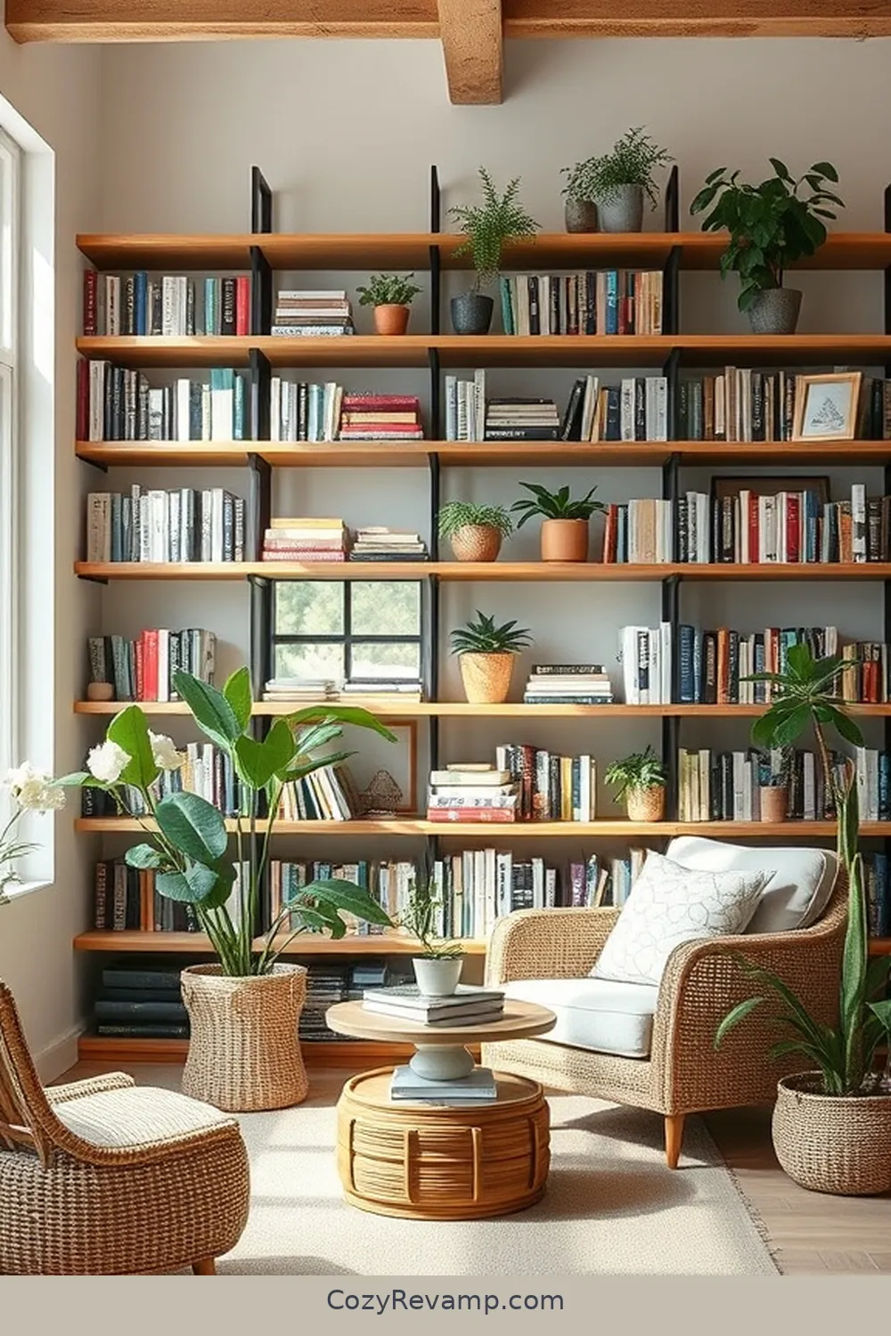 21 Essential Design Tips for a Modern Farmhouse Library With Organic Cotton Material 2 Embrace Open Shelving for Display and Accessibility for 21 Essential Design Tips for a Modern Farmhouse Library With Organic Cotton Material