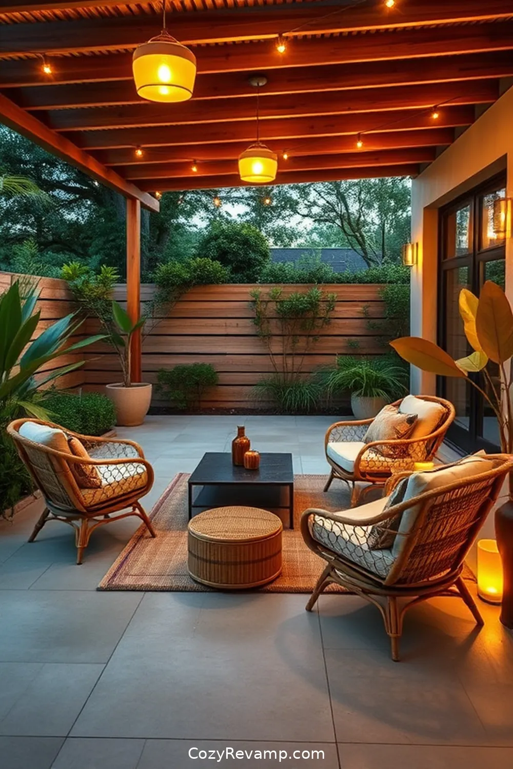 21 Essential Elements of Mid-Century Modern Outdoor Patios With Bamboo Material 11 Functional Outdoor Lighting for 21 Essential Elements of Mid-Century Modern Outdoor Patios With Bamboo Material