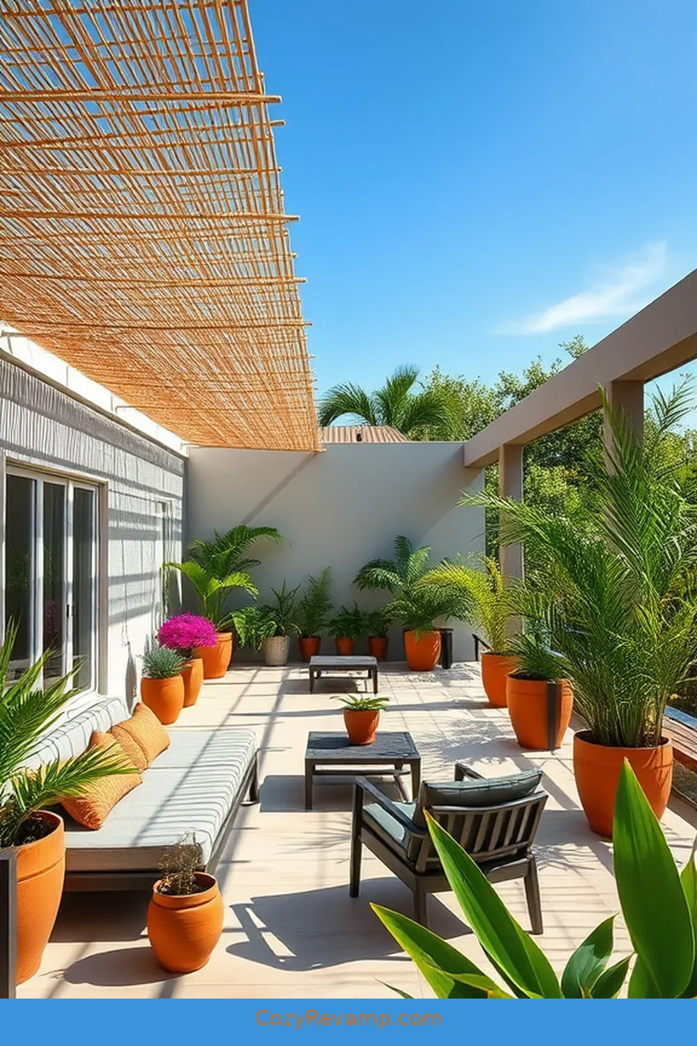 21 Essential Elements of Mid-Century Modern Outdoor Patios With Bamboo Material 21 Stylish Shade Solutions for 21 Essential Elements of Mid-Century Modern Outdoor Patios With Bamboo Material