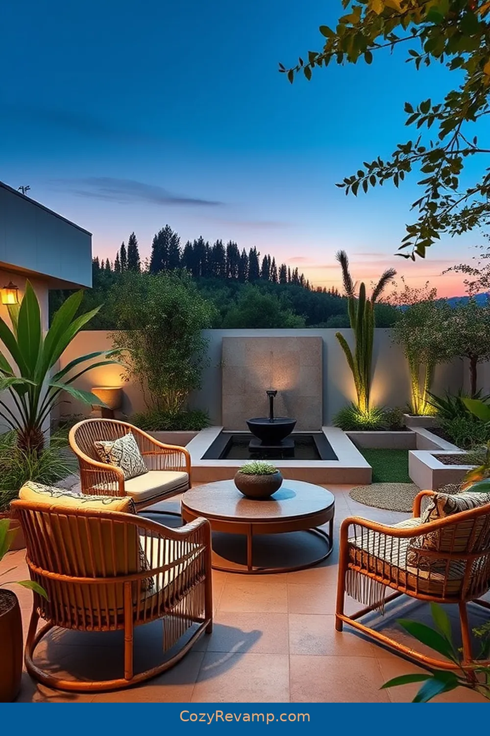 21 Essential Elements of Mid-Century Modern Outdoor Patios With Bamboo Material 17 Water Features for Serenity for 21 Essential Elements of Mid-Century Modern Outdoor Patios With Bamboo Material