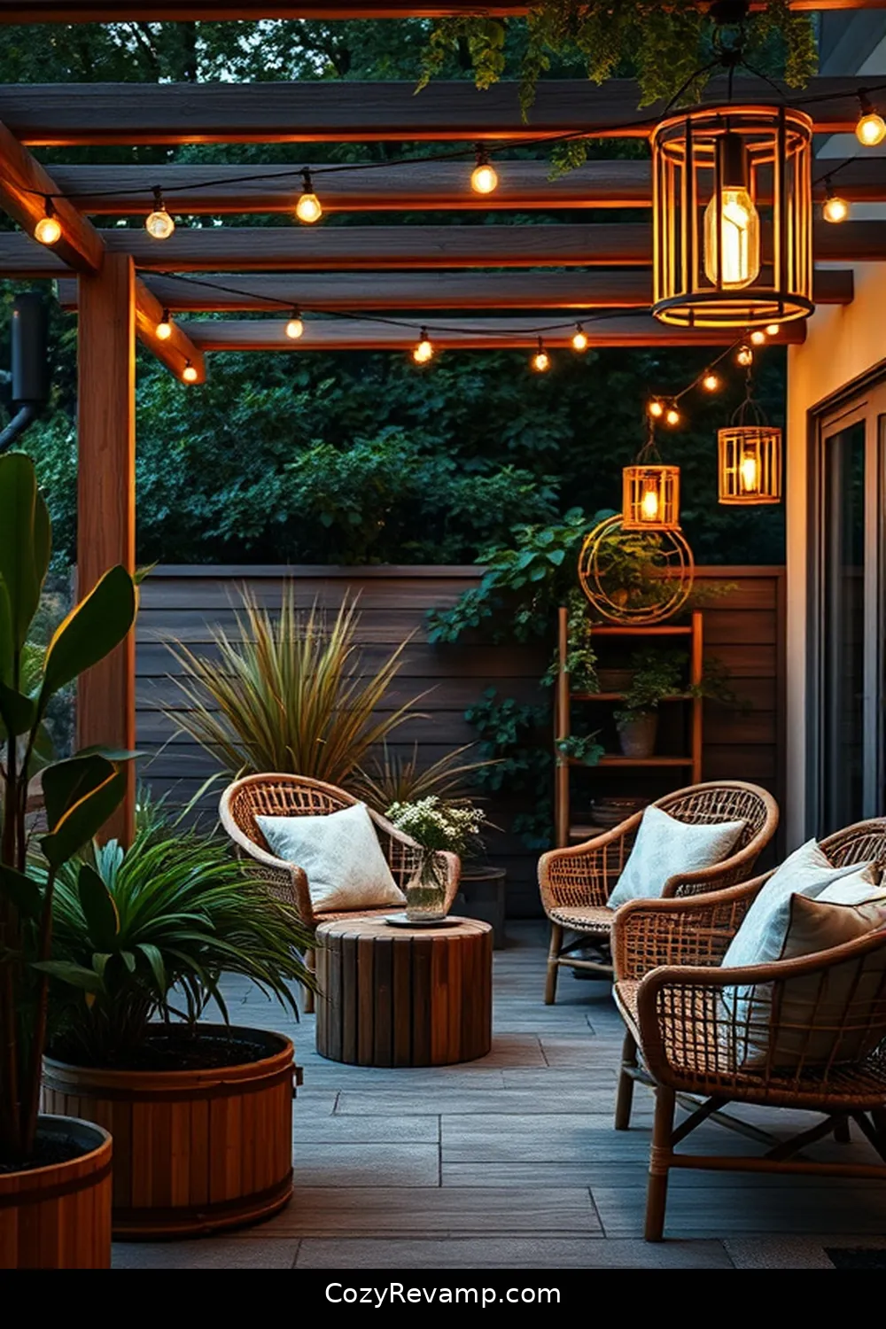 21 Essential Elements of Scandinavian Outdoor Patios With Bamboo Material 5 Functional Outdoor Lighting for 21 Essential Elements of Scandinavian Outdoor Patios With Bamboo Material