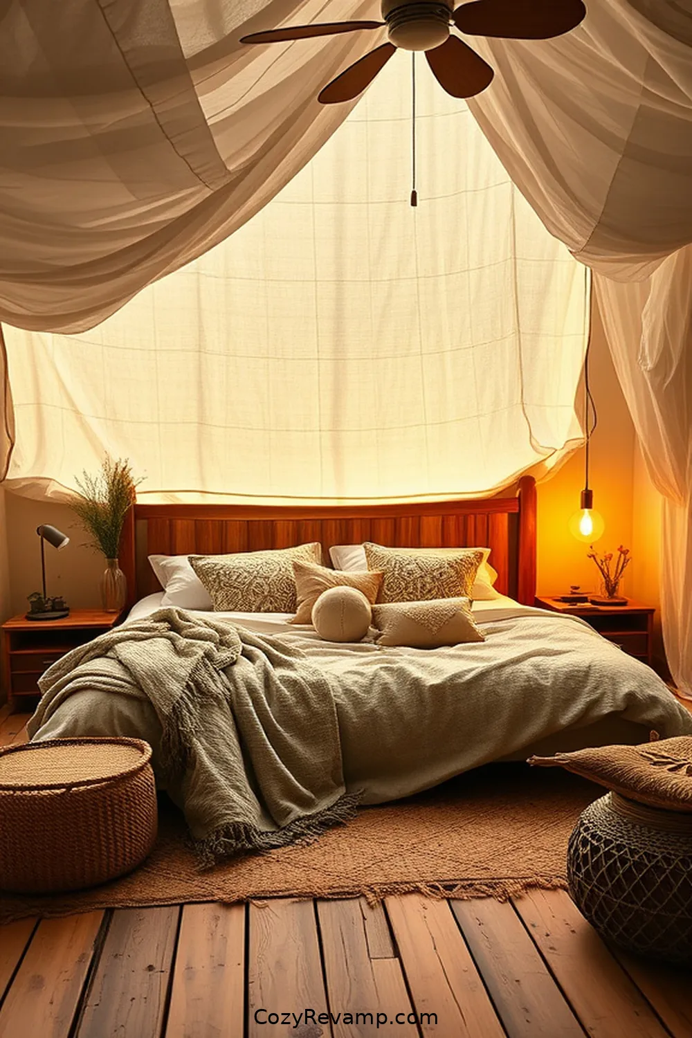 21 Essential Materials for Rustic Bedroom Solar-Powered Lights 11 10. Hemp Fabric for 21 Essential Materials for Rustic Bedroom Solar-Powered Lights