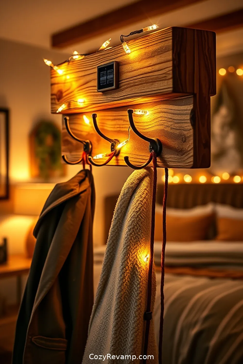 21 Essential Materials for Rustic Bedroom Solar-Powered Lights 12 11. Rustic Hooks for 21 Essential Materials for Rustic Bedroom Solar-Powered Lights
