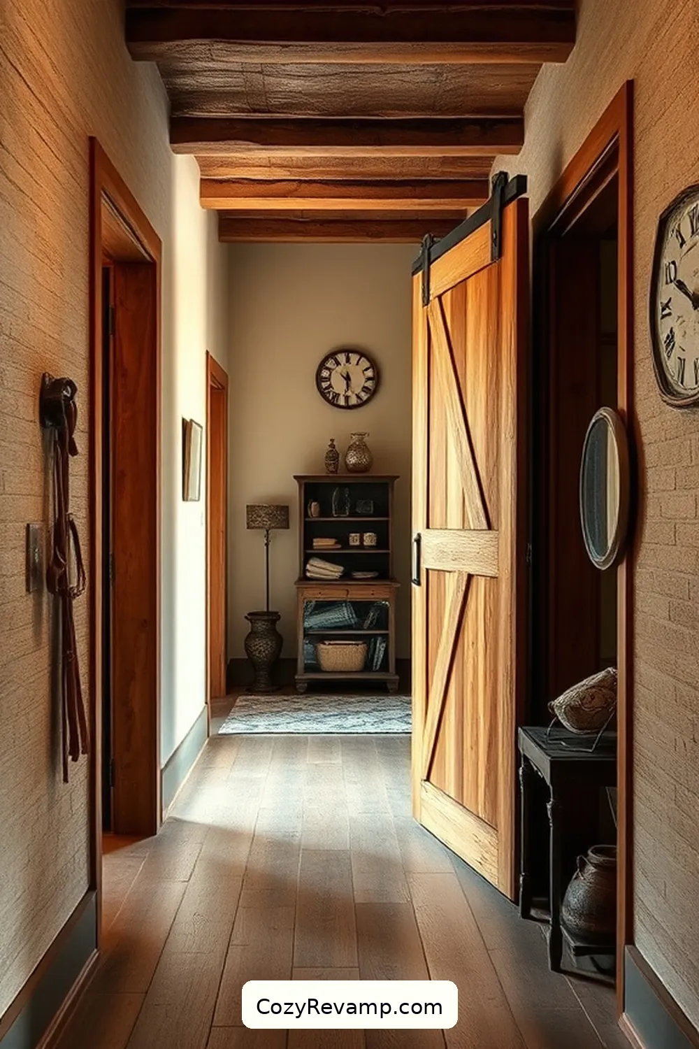 21 Essential Tips for Rustic Hallway Design With Reclaimed Materials 8 Install Barn Doors for Charm for 21 Essential Tips for Rustic Hallway Design With Reclaimed Materials