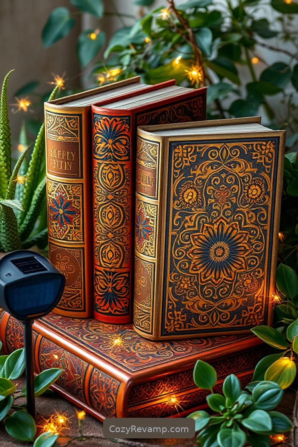 Decorative Book Covers for 21 Essentials for a Bohemian Library With Solar-Powered Lights