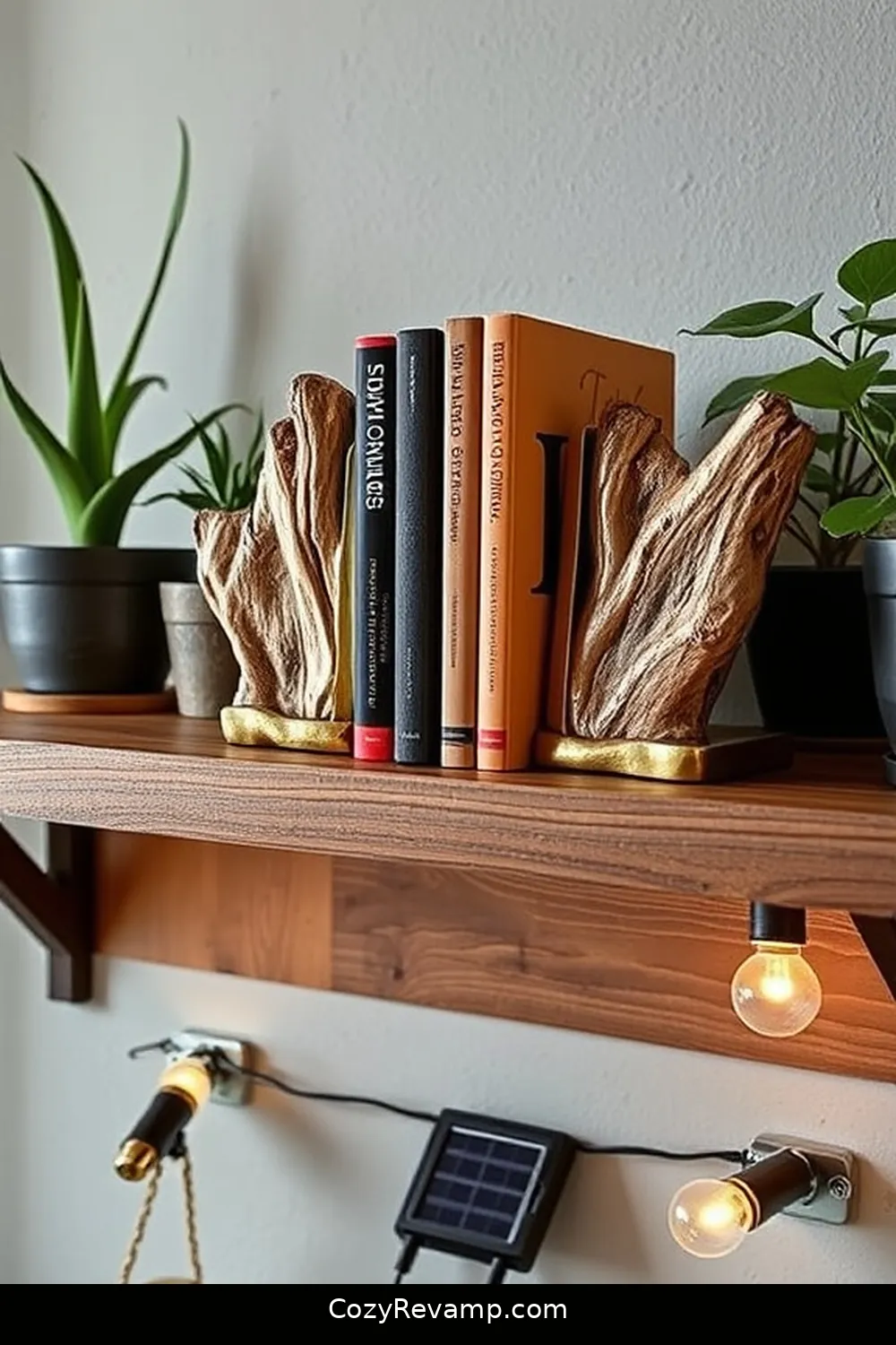 Unique Bookends for 21 Essentials for a Bohemian Library With Solar-Powered Lights