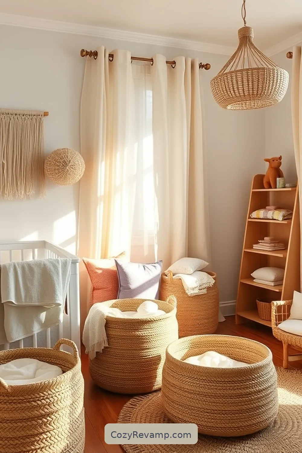 21 Essentials for a Bohemian Nursery With Natural Fibers and Materials 7 Jute Storage Baskets for 21 Essentials for a Bohemian Nursery With Natural Fibers and Materials