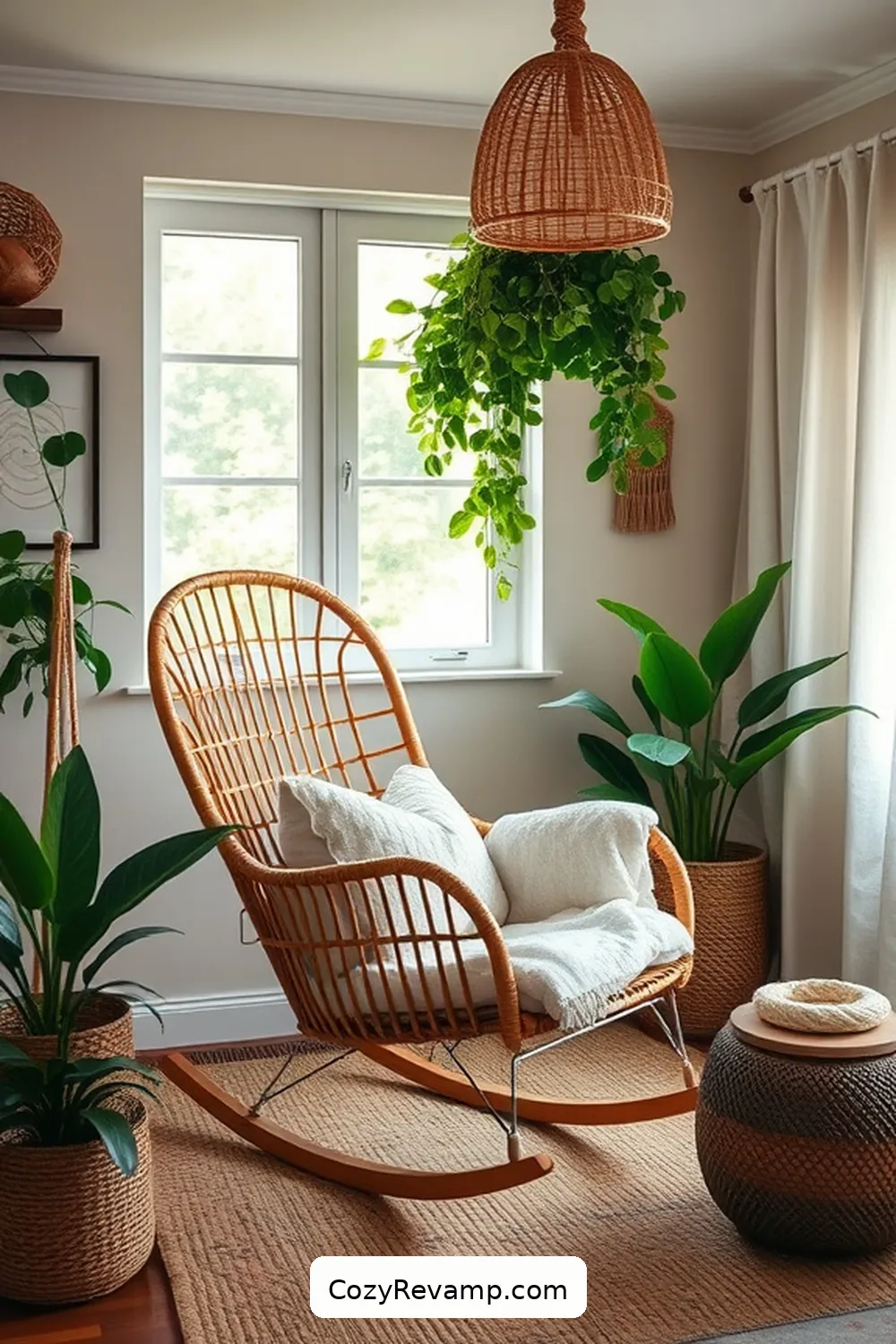 21 Essentials for a Bohemian Nursery With Natural Fibers and Materials 18 Rattan Rocking Chair for 21 Essentials for a Bohemian Nursery With Natural Fibers and Materials