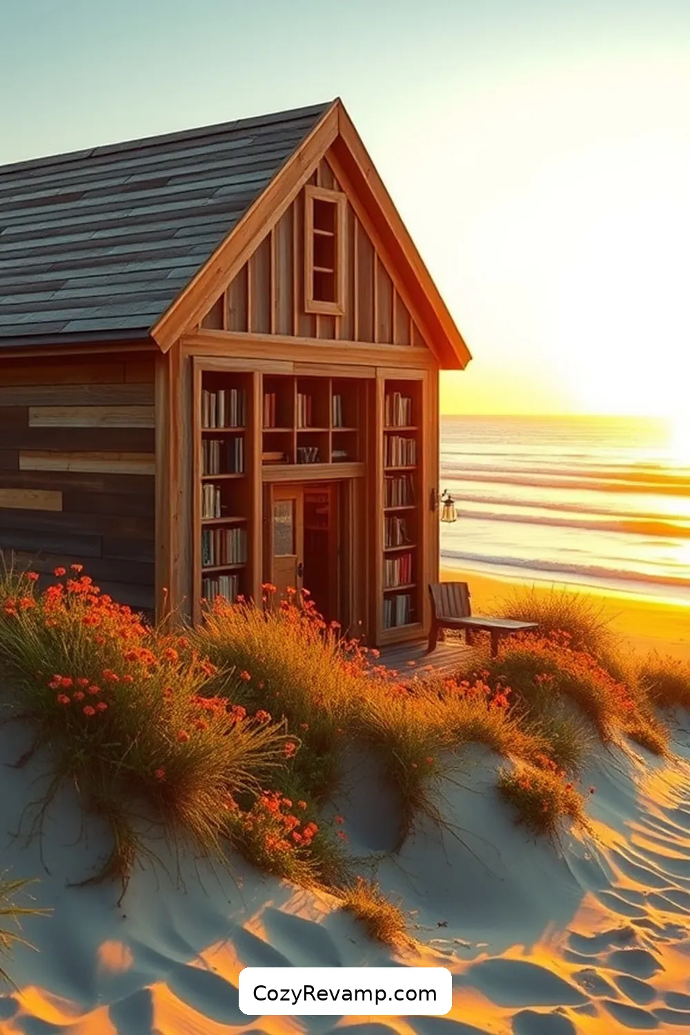 The Seaside Community Library for 21 Inspiring Coastal Libraries With Reclaimed Materials