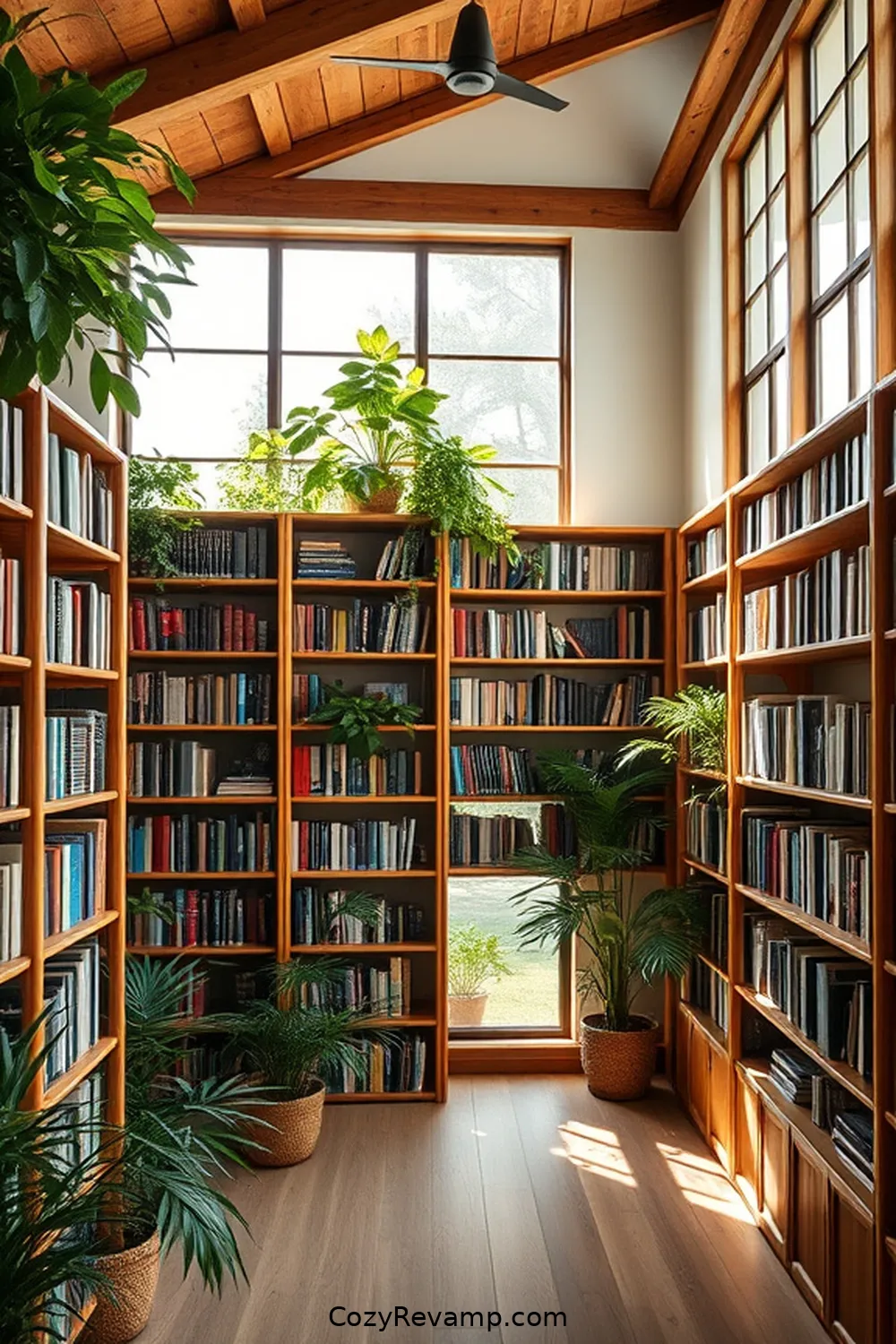 Bamboo Bookshelves for a Natural Look for 21 Inspiring Ideas for a Rustic Library Using Bamboo Material