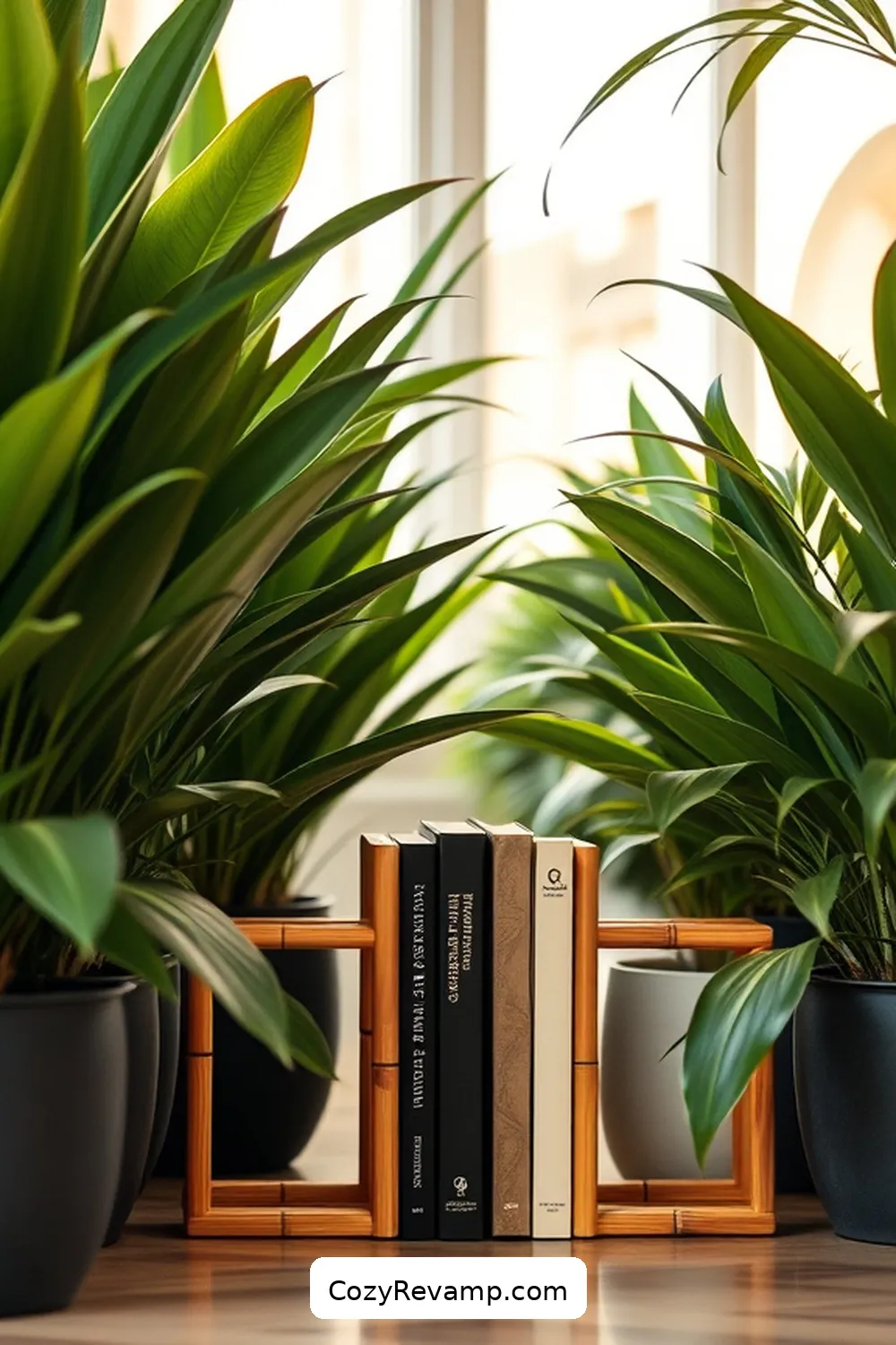 DIY Bamboo Bookends for 21 Inspiring Ideas for a Rustic Library Using Bamboo Material