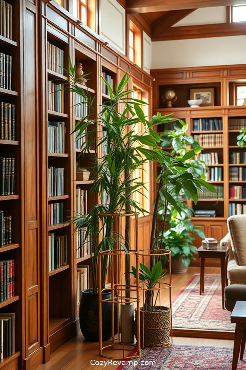 Decorative Bamboo Plant Stands for 21 Inspiring Ideas for a Rustic Library Using Bamboo Material