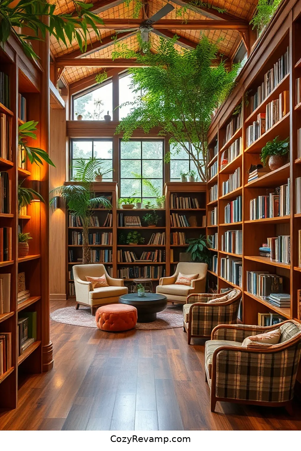 Eco-Friendly Bamboo Flooring for 21 Inspiring Ideas for a Rustic Library Using Bamboo Material