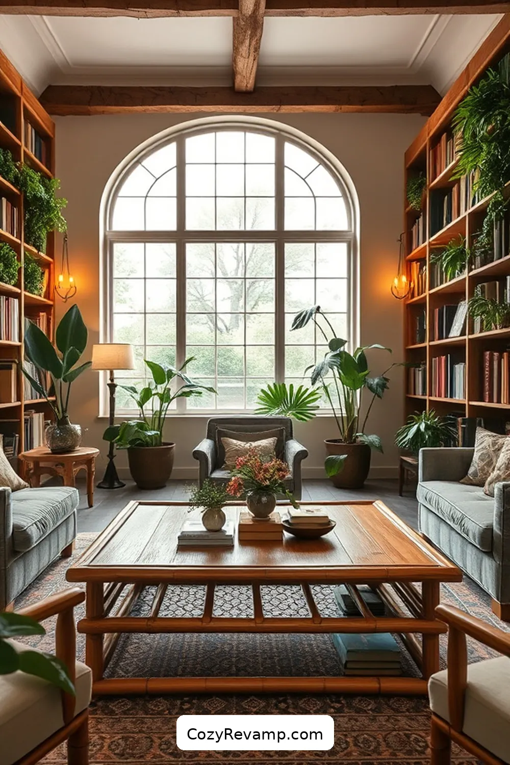 Elegant Bamboo Coffee Tables for 21 Inspiring Ideas for a Rustic Library Using Bamboo Material