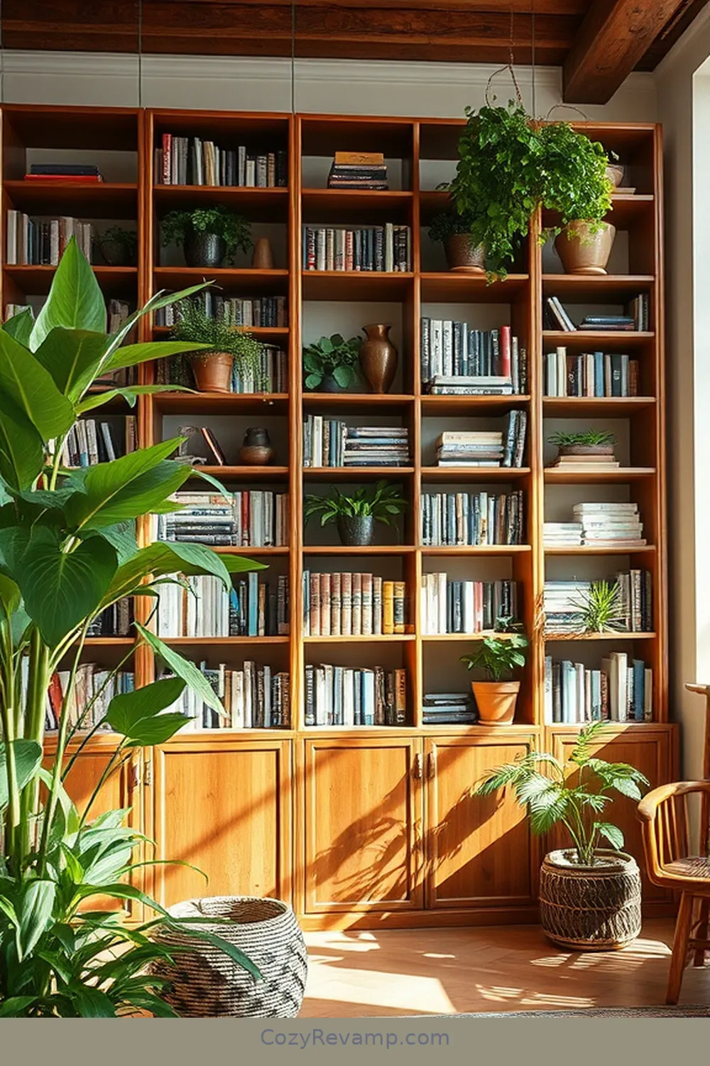 Rustic Bamboo Shelving Units for 21 Inspiring Ideas for a Rustic Library Using Bamboo Material