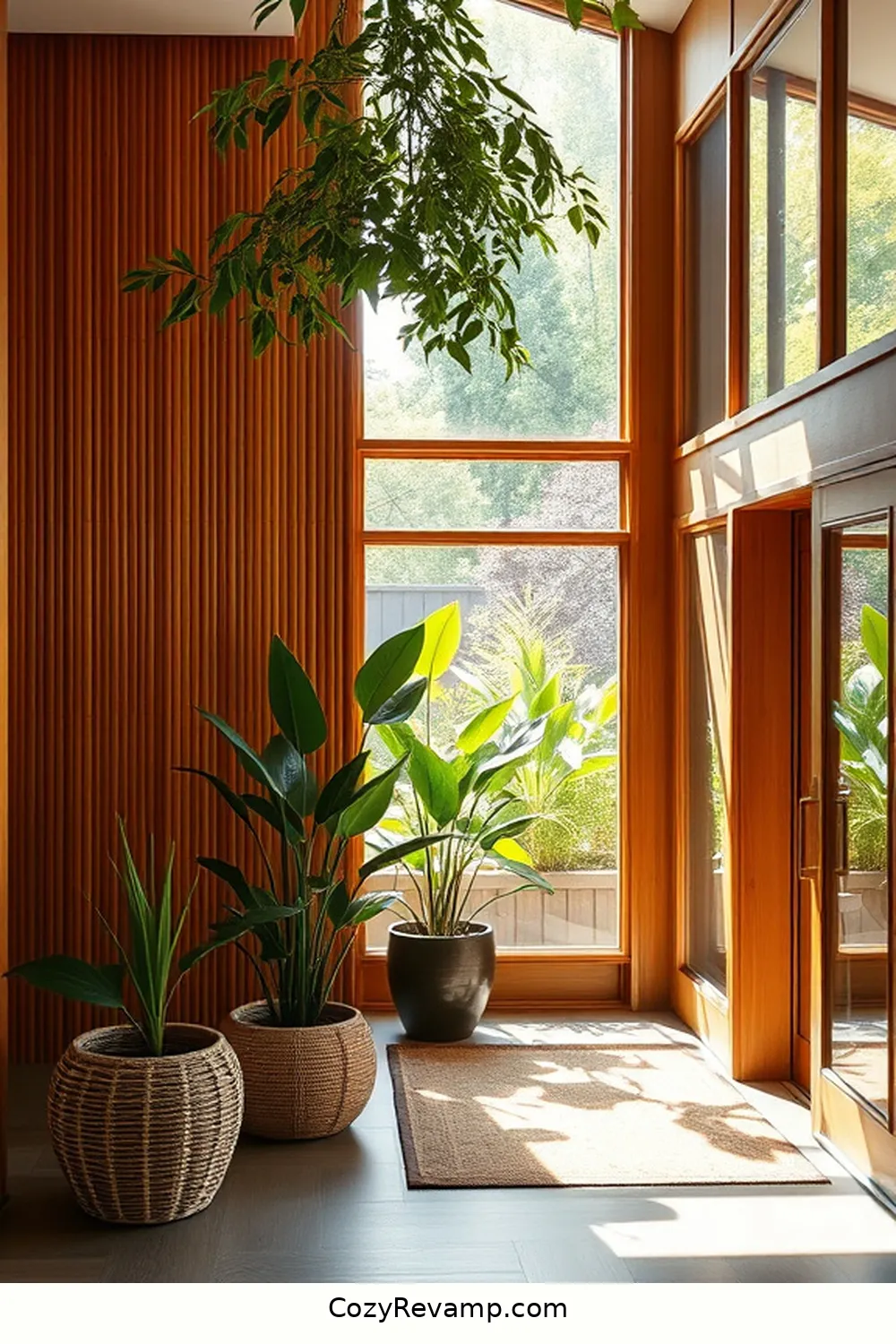 21 Inspiring Mid-Century Modern Entryways Utilizing Bamboo Material 16 Bamboo Wall Panels for a Natural Feel for 21 Inspiring Mid-Century Modern Entryways Utilizing Bamboo Material