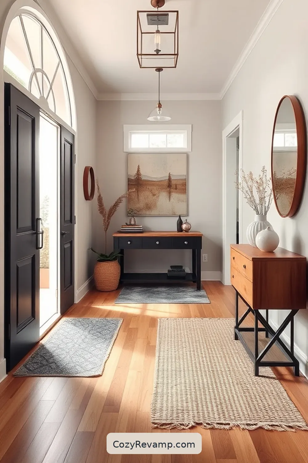 21 Inspiring Mid-Century Modern Entryways Utilizing Bamboo Material 7 Layered Bamboo Flooring for Texture and Warmth for 21 Inspiring Mid-Century Modern Entryways Utilizing Bamboo Material