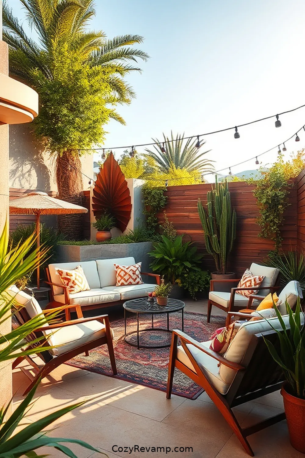 21 Inspiring Mid-Century Modern Outdoor Patio Ideas With Reclaimed Materials 17 Reclaimed Metal Wall Art for 21 Inspiring Mid-Century Modern Outdoor Patio Ideas With Reclaimed Materials