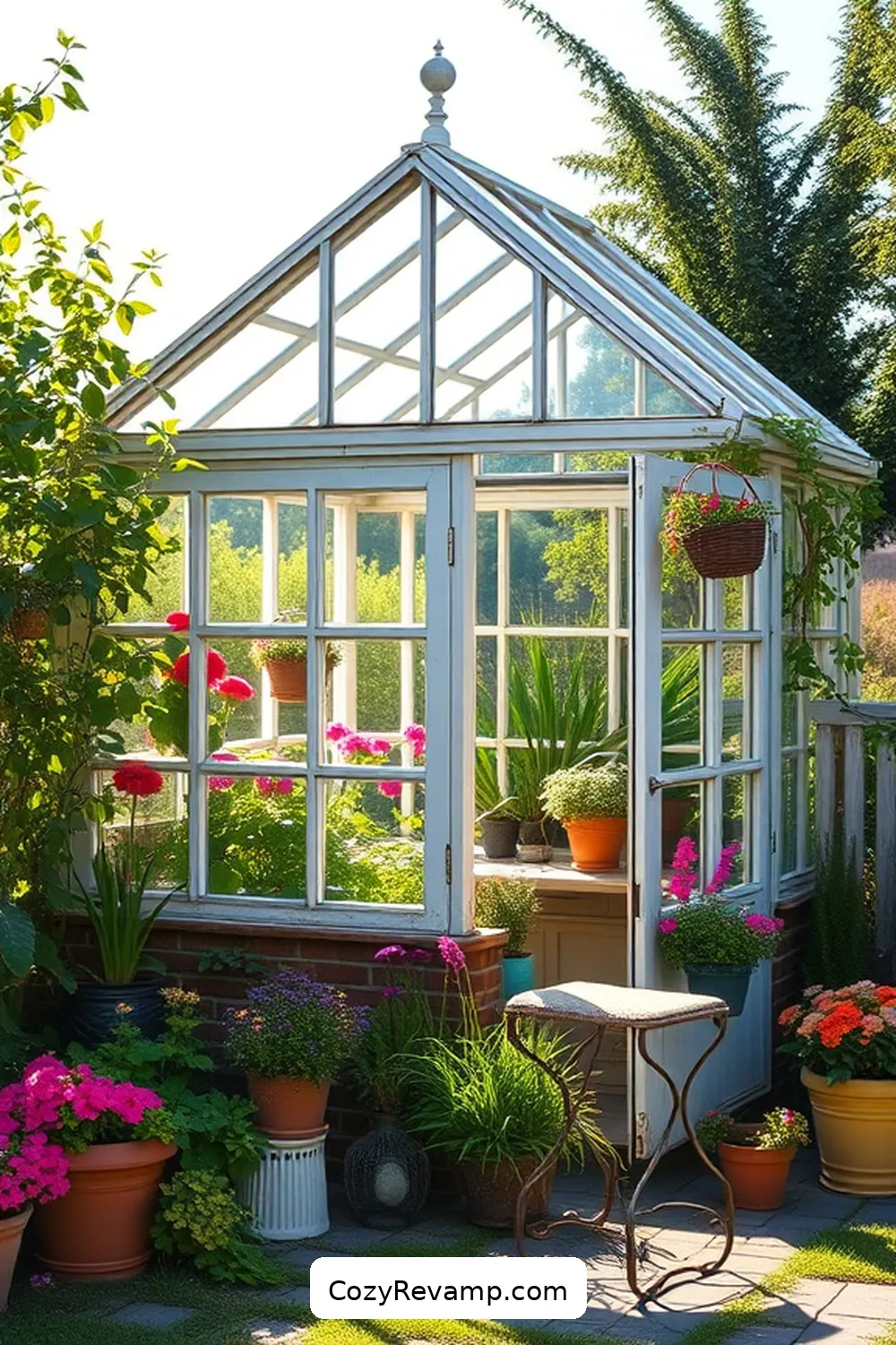 21 Inspiring Mid-Century Modern Outdoor Patio Ideas With Reclaimed Materials 22 Repurposed Window Frame Greenhouse for 21 Inspiring Mid-Century Modern Outdoor Patio Ideas With Reclaimed Materials