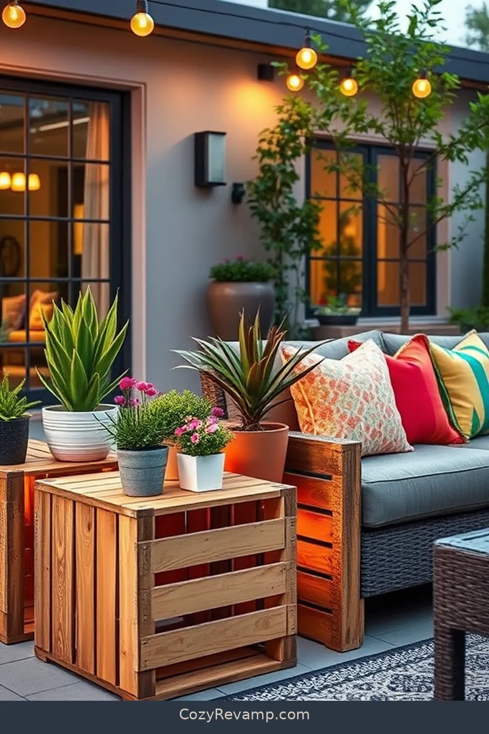 21 Inspiring Mid-Century Modern Outdoor Patio Ideas With Reclaimed Materials 20 Upcycled Crate Side Tables for 21 Inspiring Mid-Century Modern Outdoor Patio Ideas With Reclaimed Materials