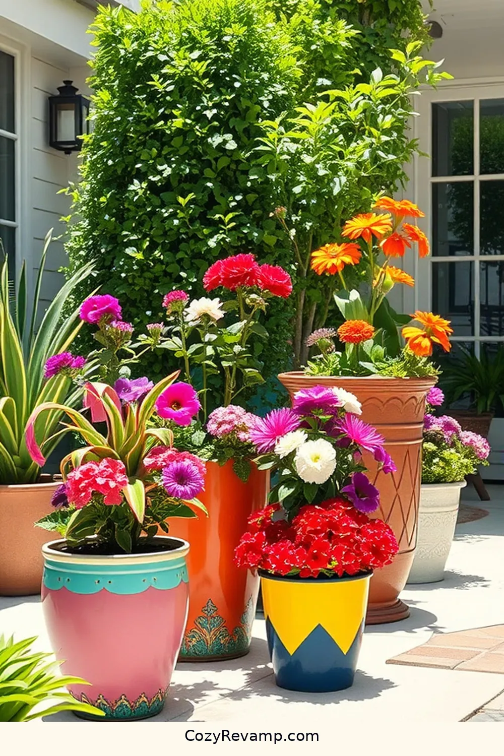 21 Inspiring Mid-Century Modern Outdoor Patio Ideas With Reclaimed Materials 4 Vintage Metal Planters for 21 Inspiring Mid-Century Modern Outdoor Patio Ideas With Reclaimed Materials