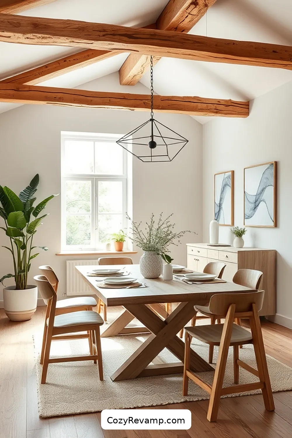 Scandinavian Simplicity Featuring Reclaimed Beams for 21 Inspiring Minimalist Dining Rooms With Reclaimed Materials