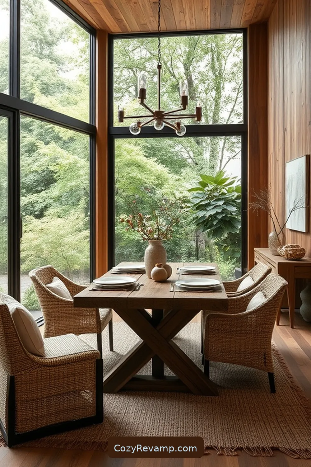 Seamless Integration of Nature With Reclaimed Elements for 21 Inspiring Minimalist Dining Rooms With Reclaimed Materials