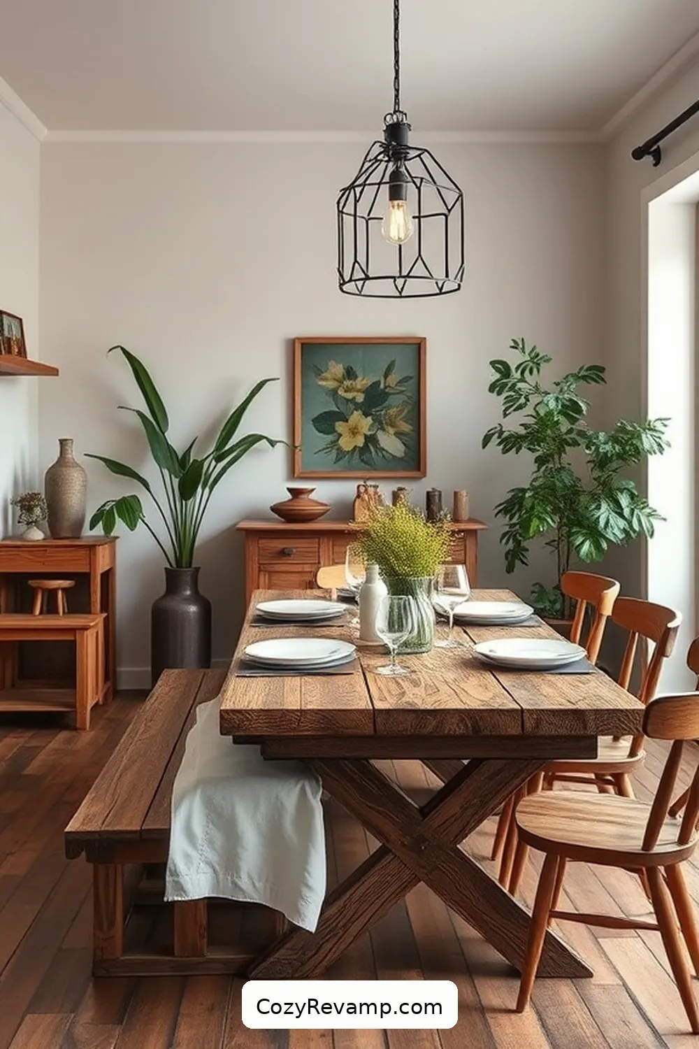 Vintage Charm in a Minimalist Dining Setting for 21 Inspiring Minimalist Dining Rooms With Reclaimed Materials