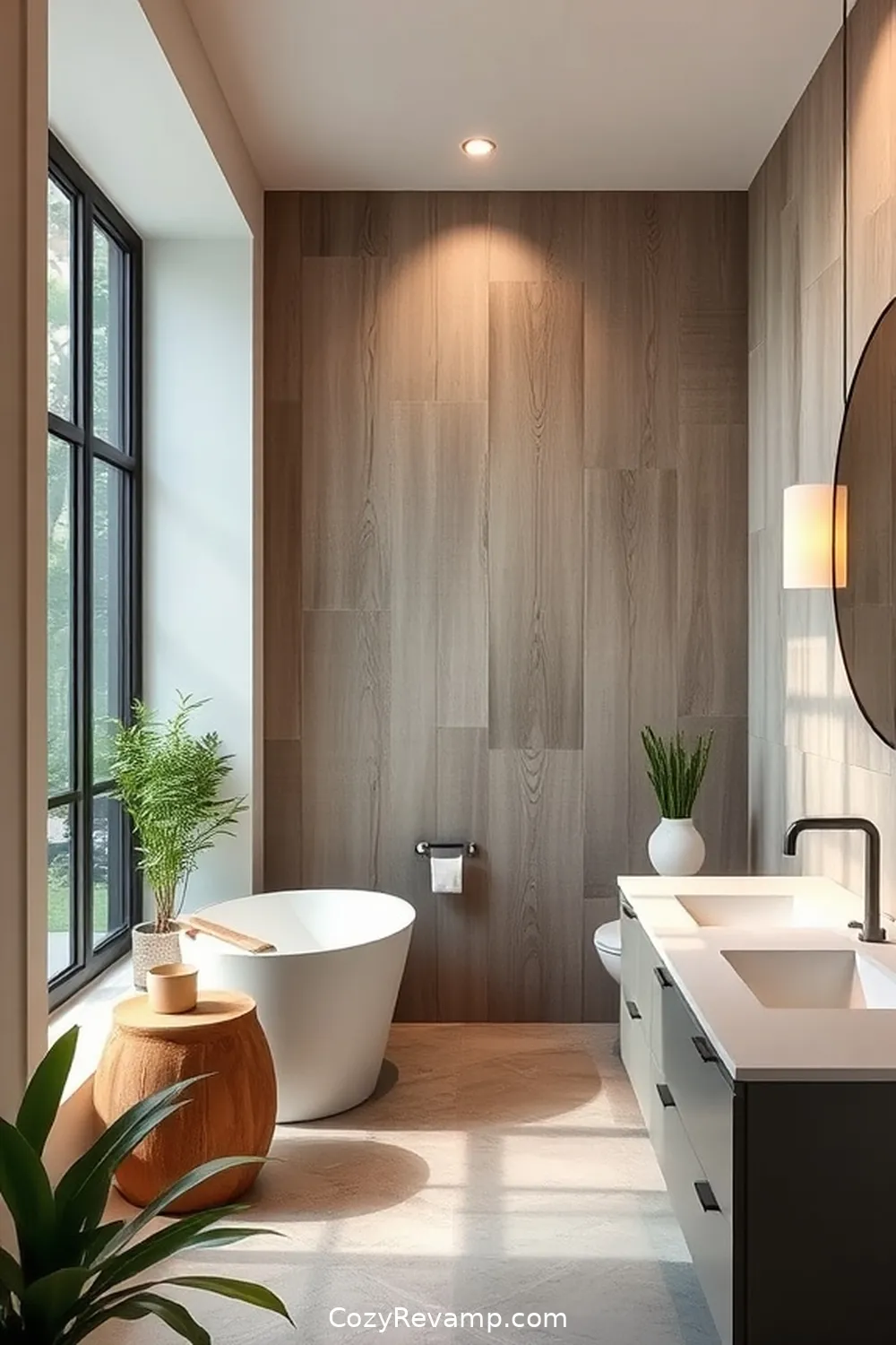 21 Inspiring Modern Farmhouse Bathroom Ideas With Upcycled Fabric Materials 10 9. Reclaimed Fabric Wall Panels for 21 Inspiring Modern Farmhouse Bathroom Ideas With Upcycled Fabric Materials