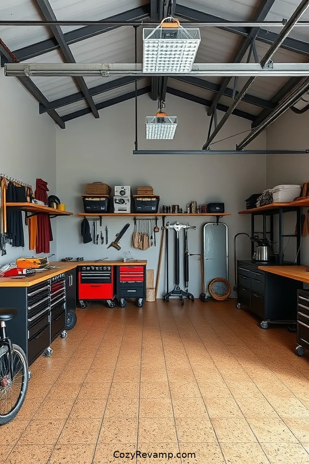 Industrial Charm With Cork Flooring for 21 Inspiring Scandinavian Garage Designs With Cork Material