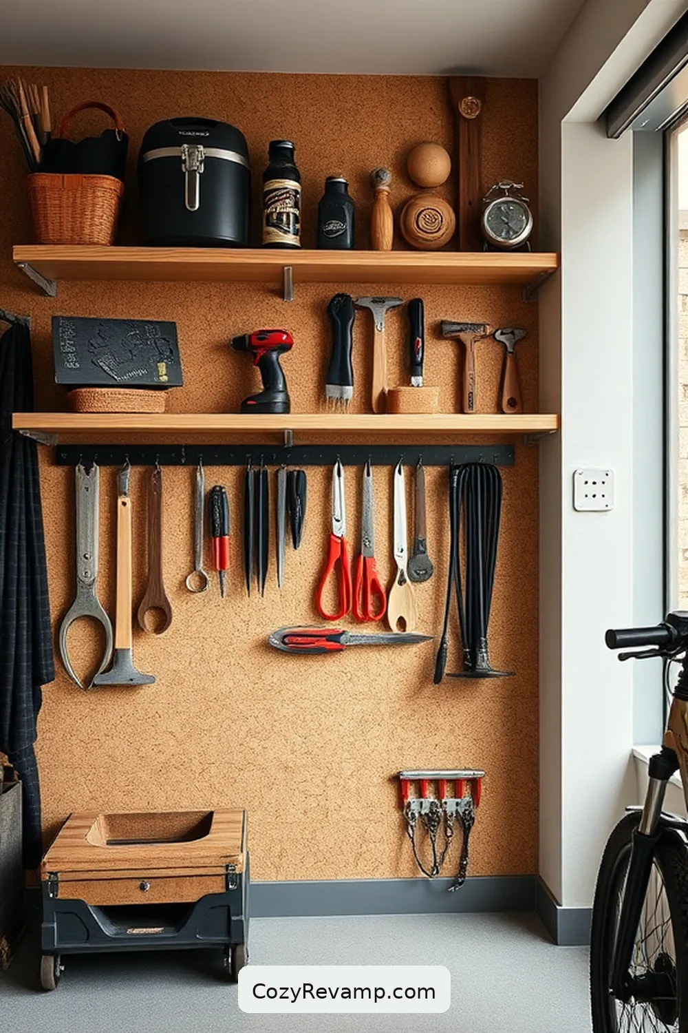 Smart Cork Organization Systems for 21 Inspiring Scandinavian Garage Designs With Cork Material