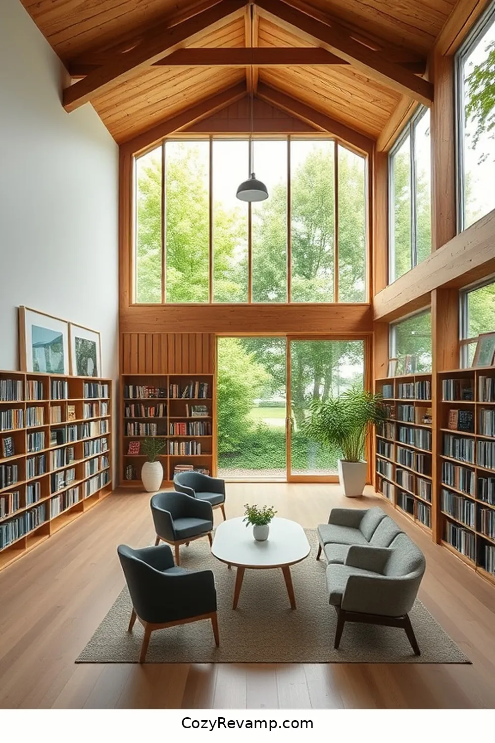 The Hønefoss Library, Norway for 21 Inspiring Scandinavian Libraries Featuring Recycled Wood Material